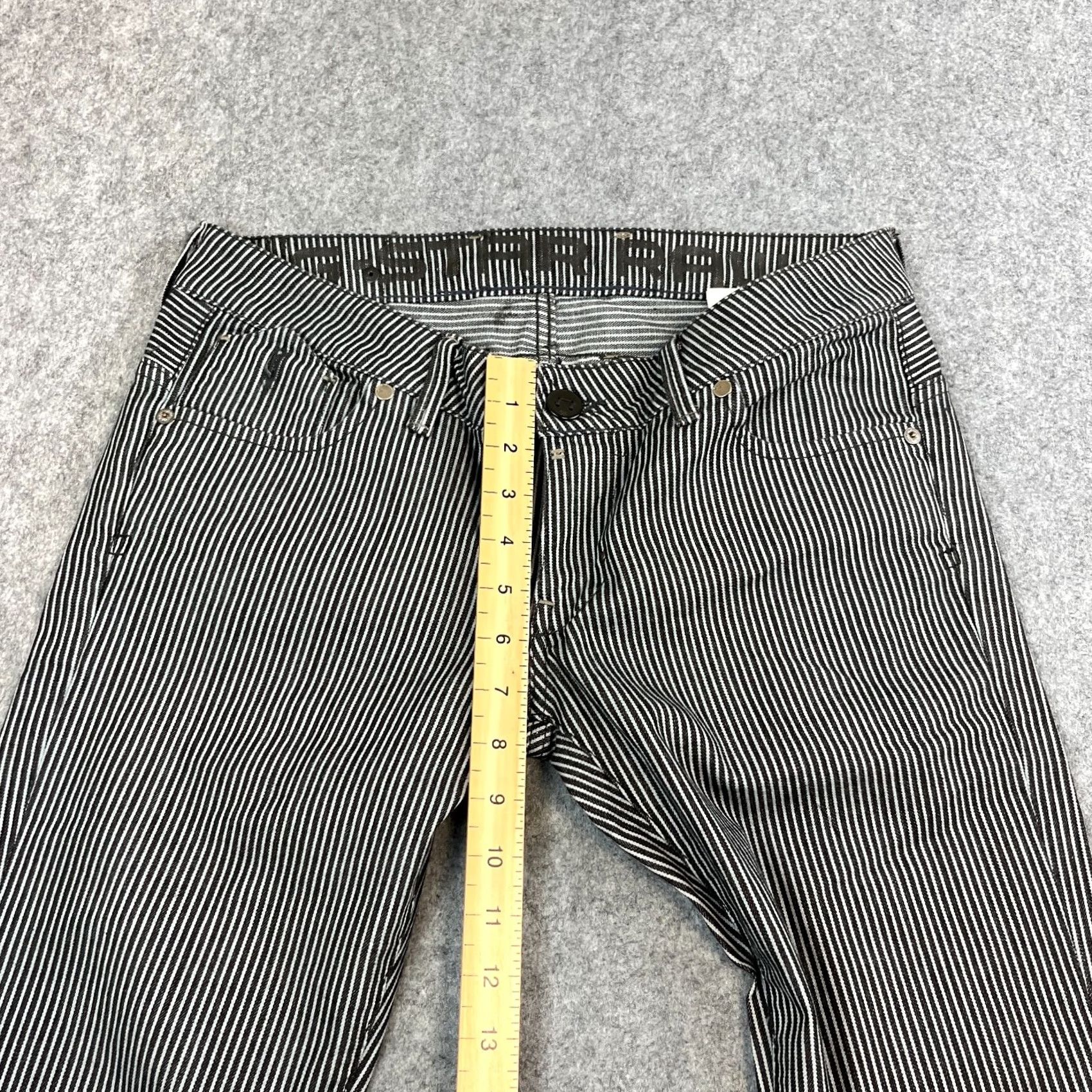 G-Star G-Star Womens Jeans Straight 30 34 UK 10 Striped Low Rise Y2K Cinch Buckle Jeans Size 32" / US 10 / IT 46 - 6 Thumbnail