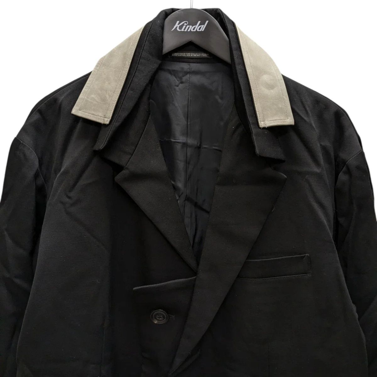 Yohji Yamamoto Yohji Yamamoto pour homme 17AW Leather Collar Design Jacket Size US L / EU 52-54 / 3 - 3 Thumbnail