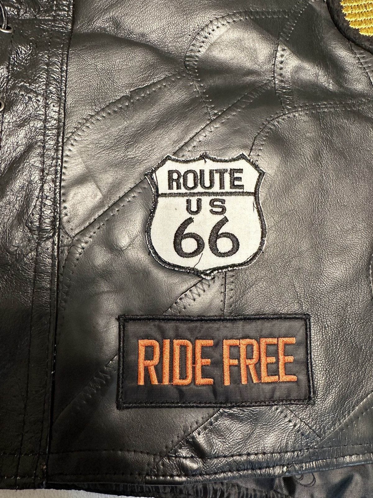 Other NWT Buffalo Leather Diamond Plate Motorcycle Vest-Patches-XL Size US XL / EU 56 / 4 - 10 Thumbnail