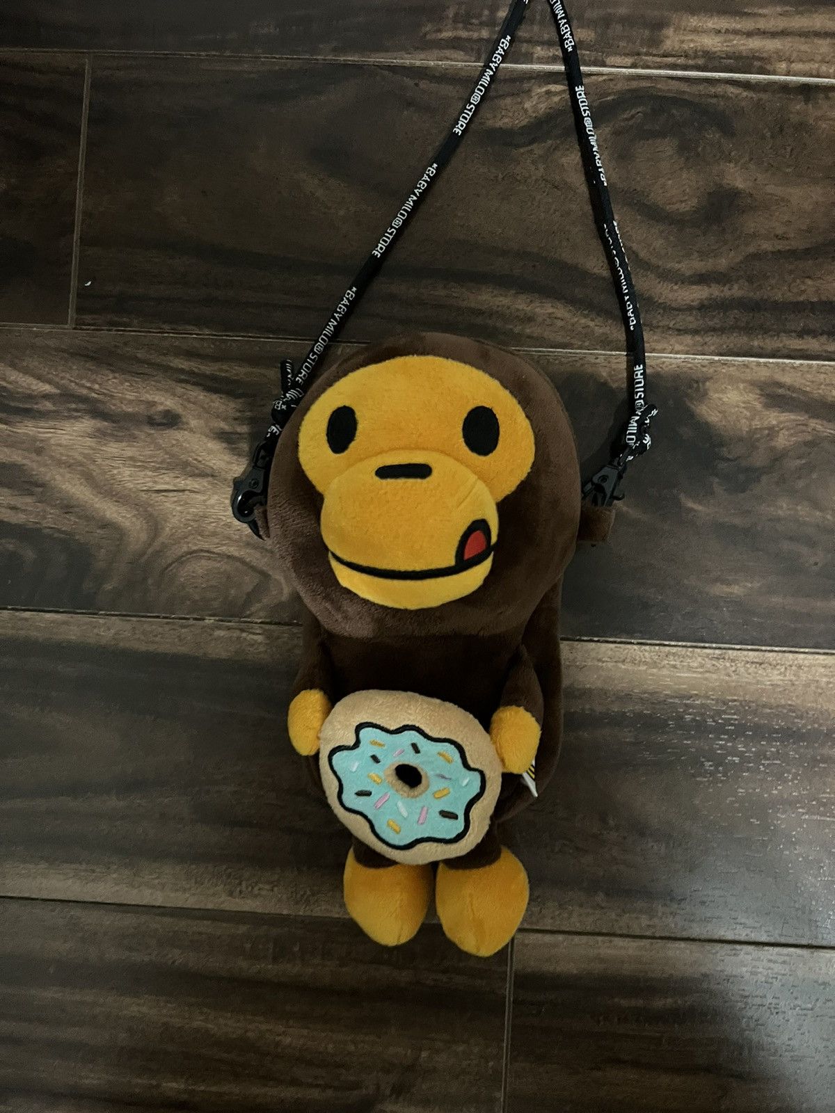 Pre-owned Bape Baby Milo Side Bag Purse In Brown