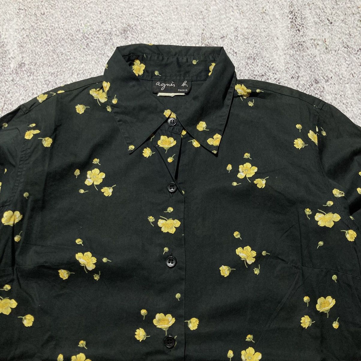 agnes b. 🇫🇷Vintage agnes b. Paris Flowers Button Up Shirt Luxury Black Size US S / EU 44-46 / 1 - 3 Thumbnail