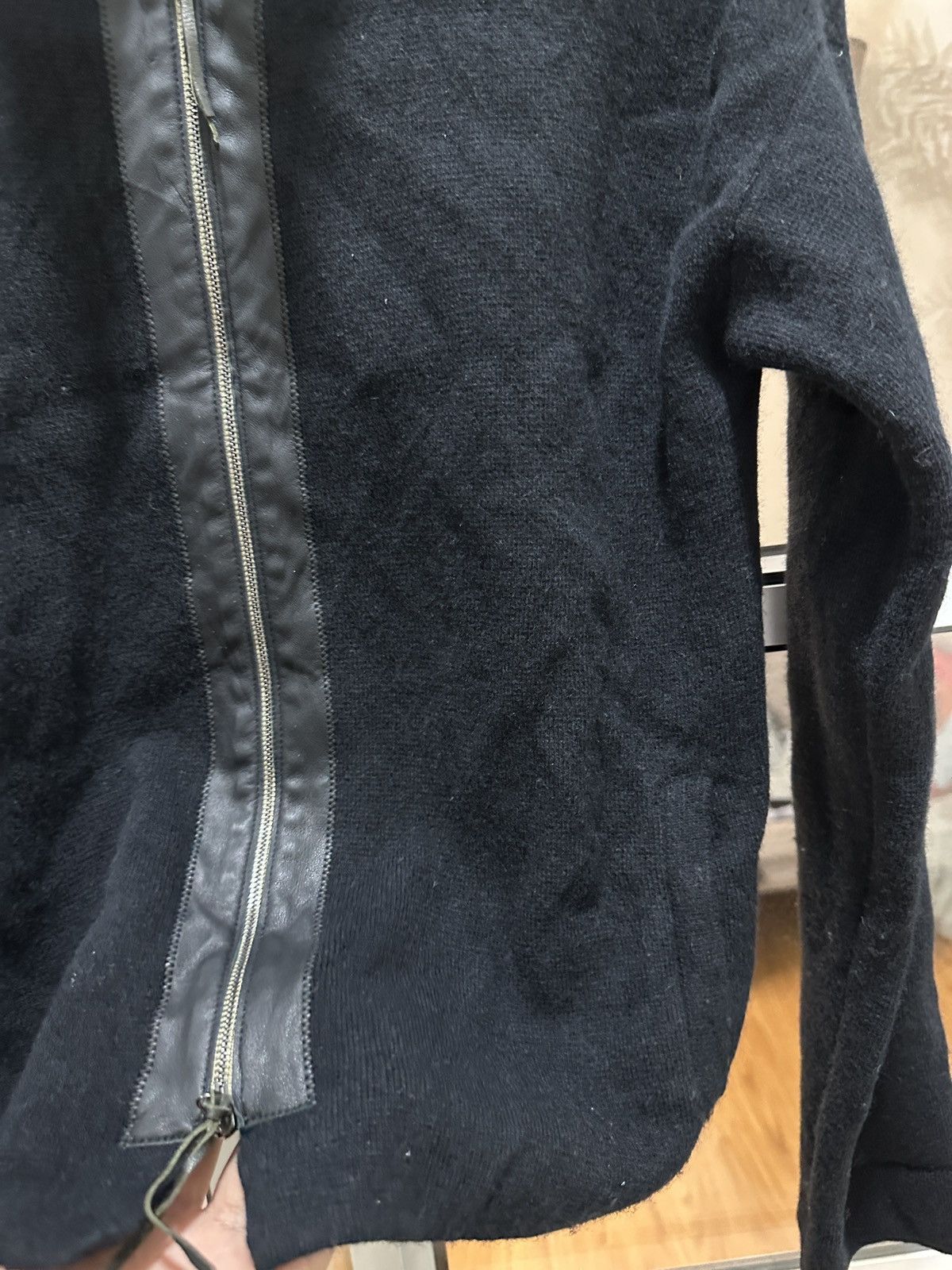 Other Cividini Italian Designer Wool & Calfskin Zipper Knitted Size US M / EU 48-50 / 2 - 7 Thumbnail