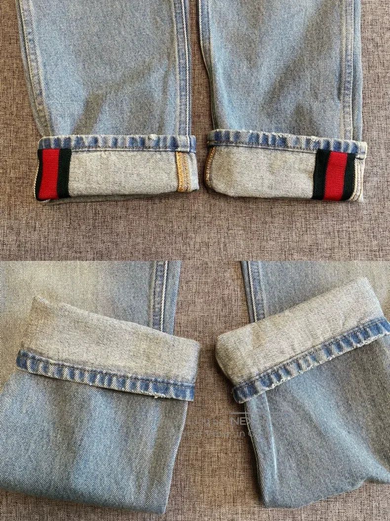 Gucci Gucci Striped webbing tapered jeans Size US 30 / EU 46 - 4 Thumbnail