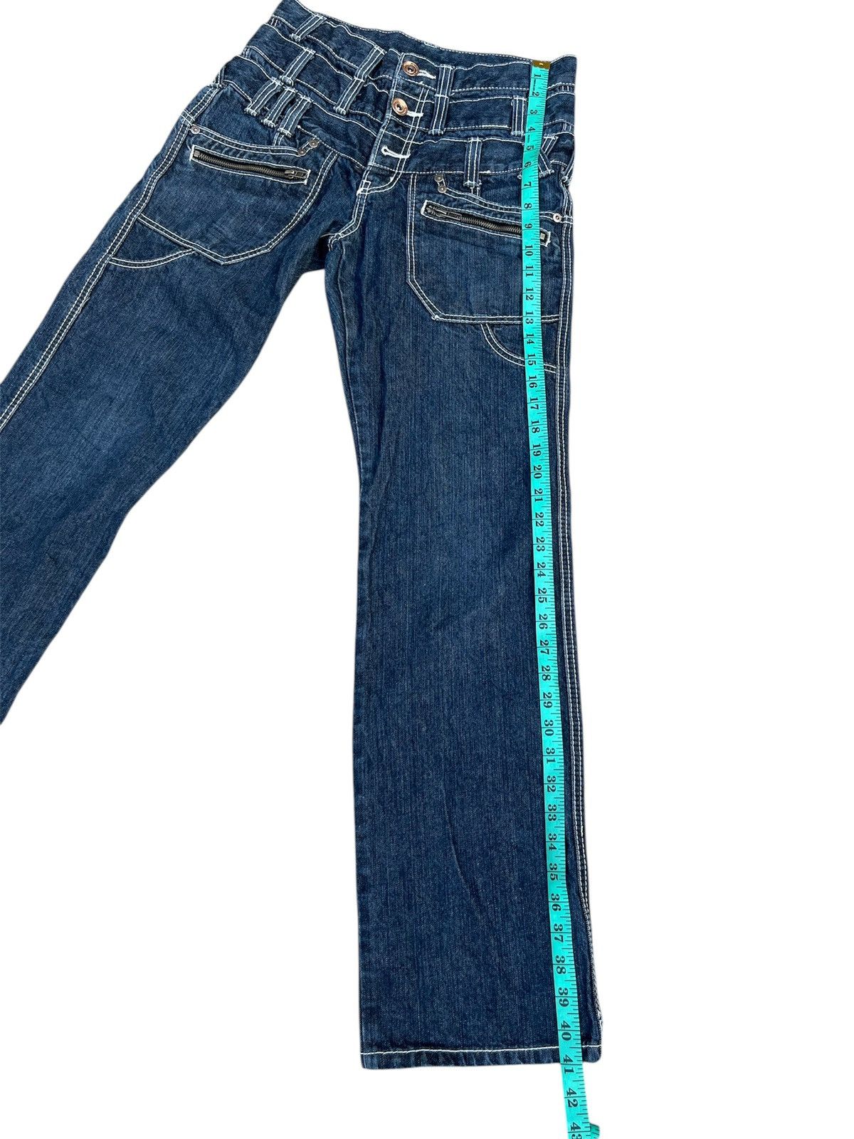 Japanese Brand 🔥VERY RARE🔥BACK RUSH Punk Triple Waist Denim Size US 28 / EU 44 - 16 Thumbnail
