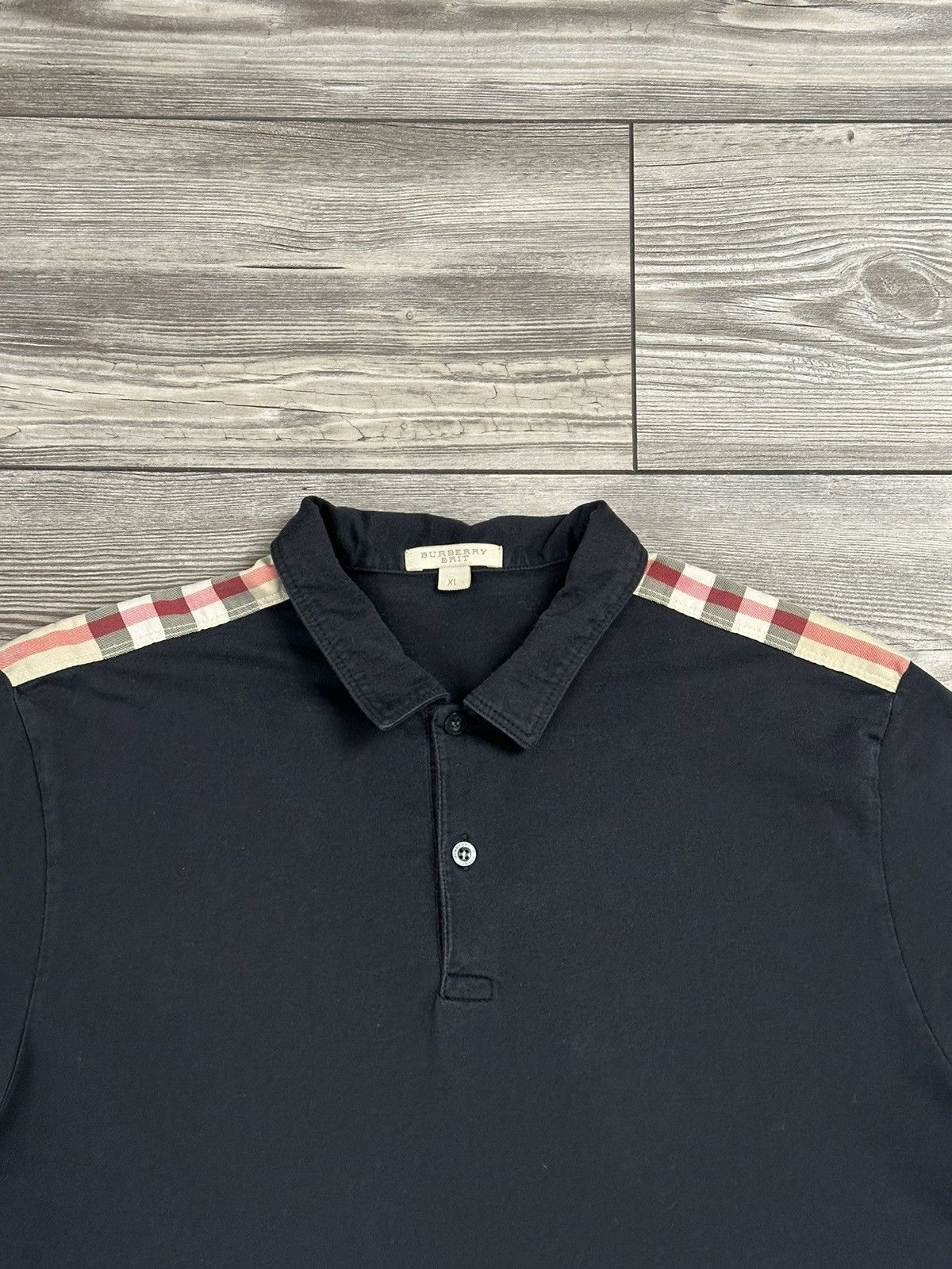 Burberry Burberry Brit Nova Check Shoulders Polo Size US L / EU 52-54 / 3 - 2 Thumbnail