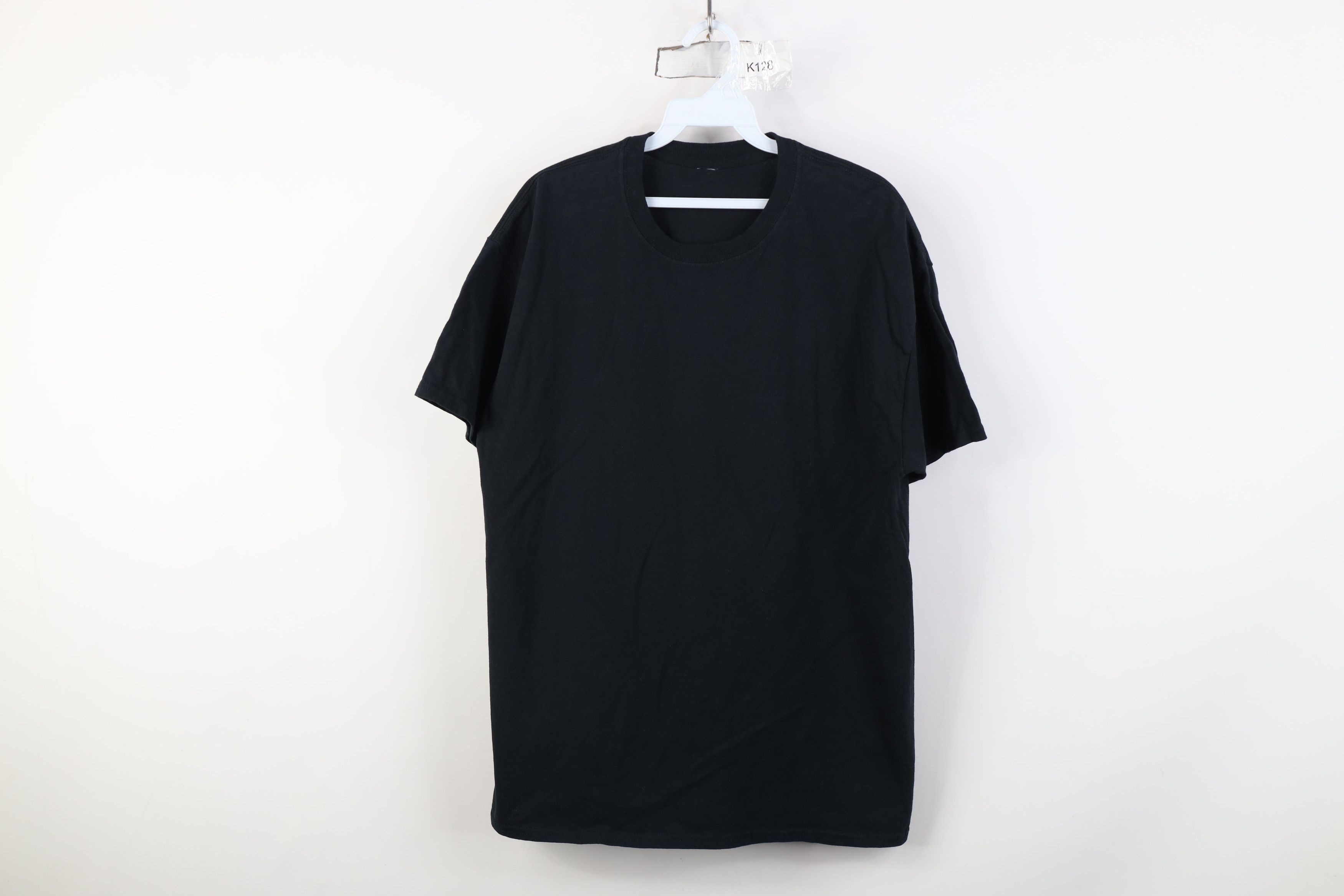 Vintage Vintage 90s Y2K Streetwear Faded Blank Cotton T-Shirt Black Size US M / EU 48-50 / 2 - 1 Thumbnail