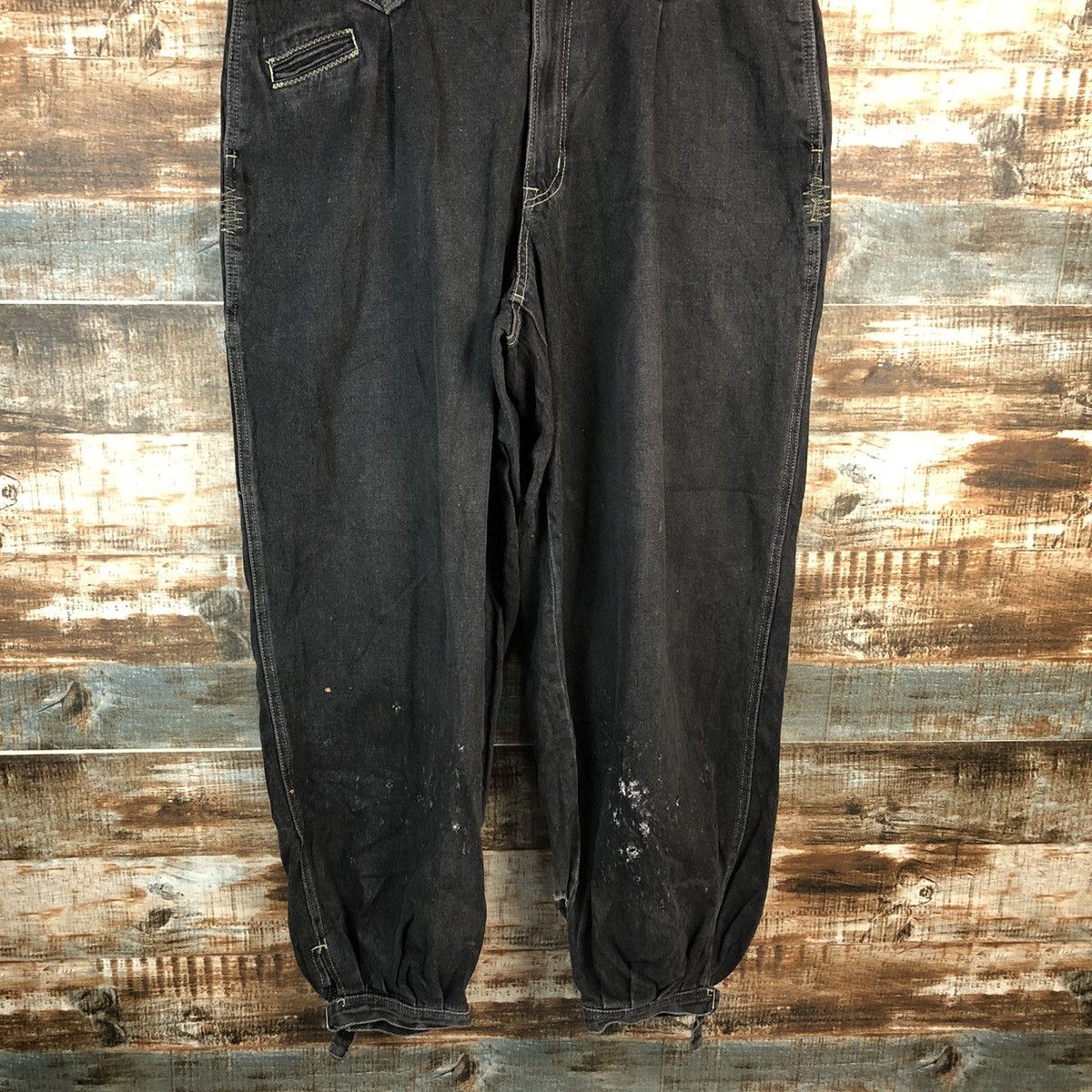 Japanese Brand × Vintage Gin Washi vintage japan Black Pants #1428 Size US 37 - 3 Thumbnail