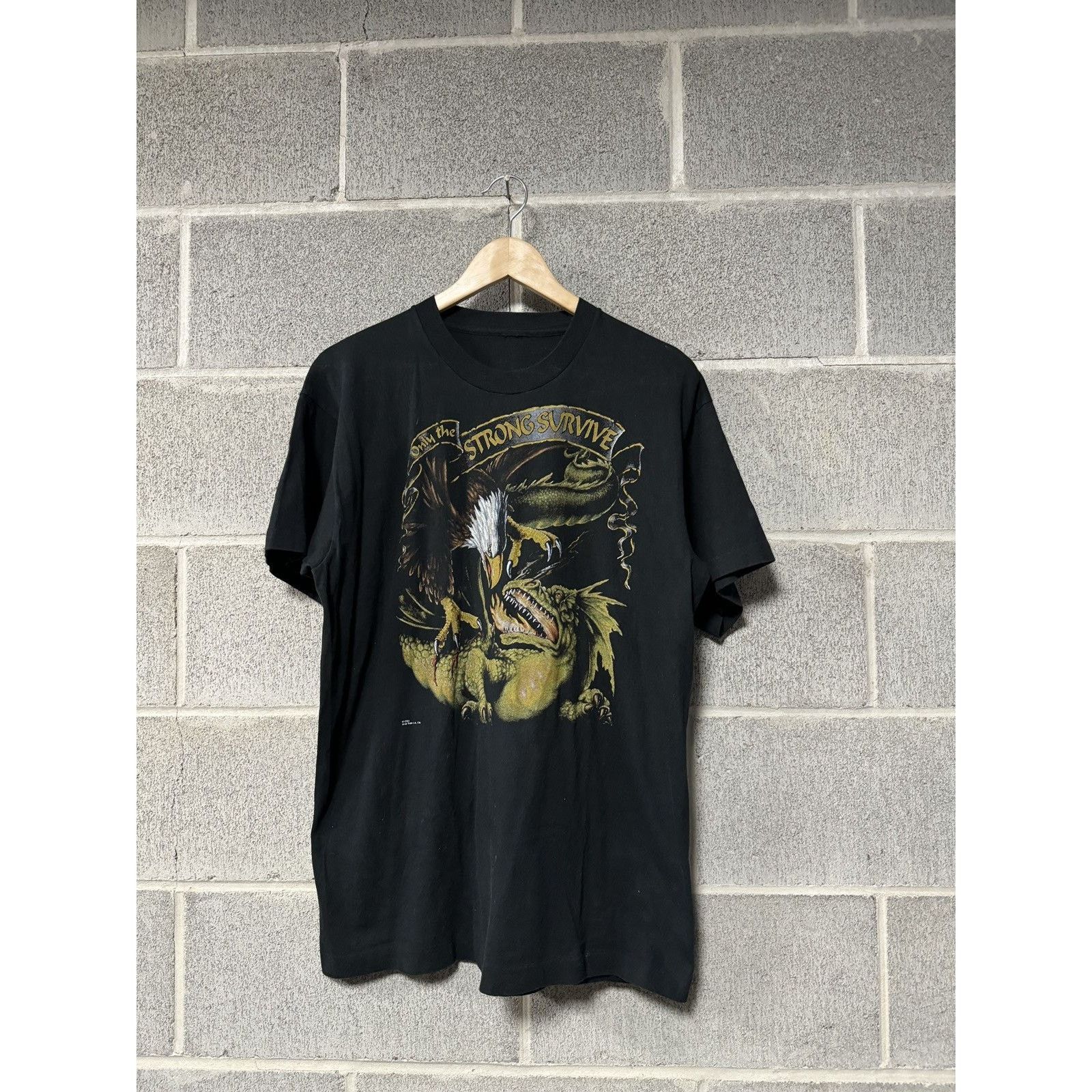 Vintage Thrashed Faded Dragon Eagle Shirt ERD Grunge Biker Size US L / EU 52-54 / 3 - 2 Thumbnail