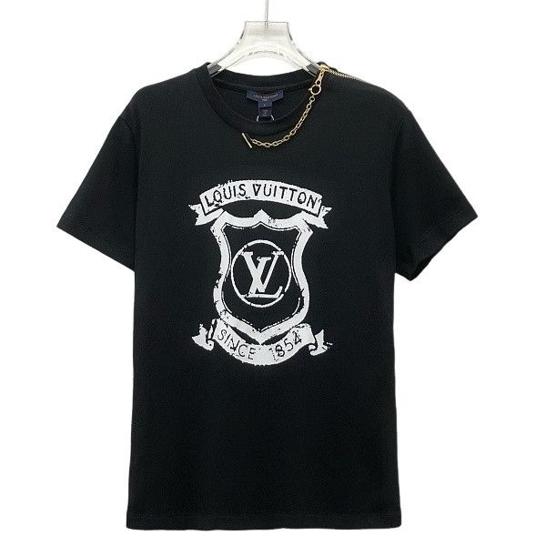 Louis Vuitton Louis Vuitton Black Monogram Print T-Shirt With