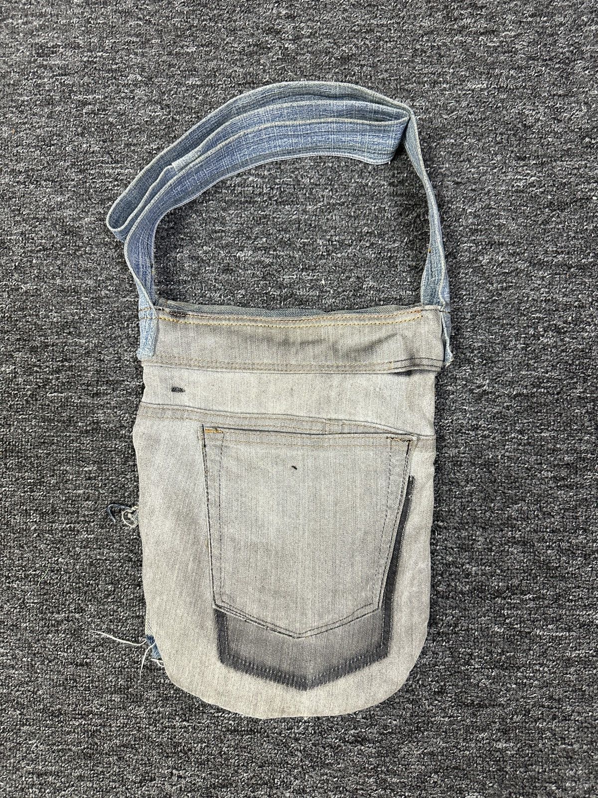Handmade Very Rare Vintage Unbranded Jeans Custom Made Bag BGA0001 Size ONE SIZE - 3 Thumbnail