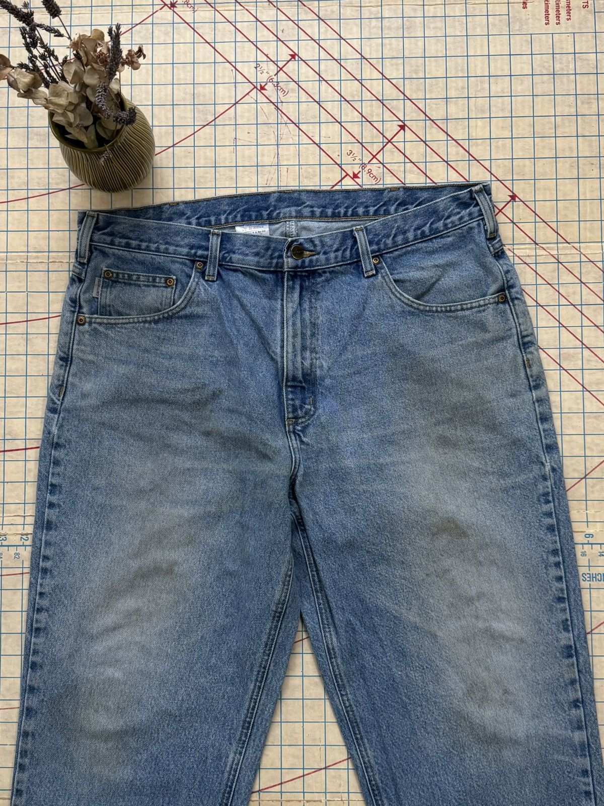 Carhartt Carhartt Light Wash Denim Mens Size 40x30 Workwear Pants Size US 40 / EU 56 - 4 Thumbnail