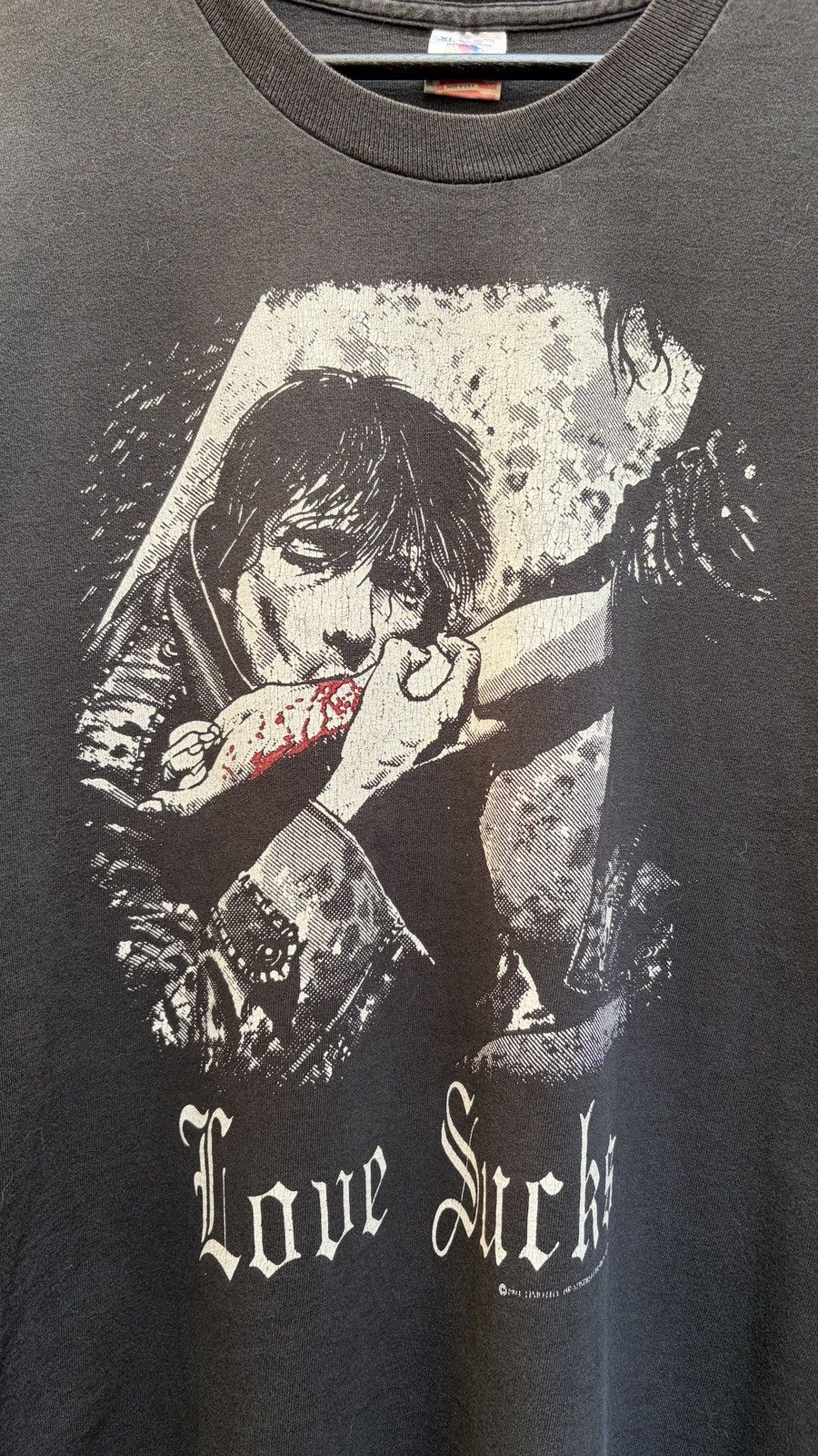 Vintage VINTAGE LOVE SUCKS 90S Size US XL / EU 56 / 4 - 2 Thumbnail