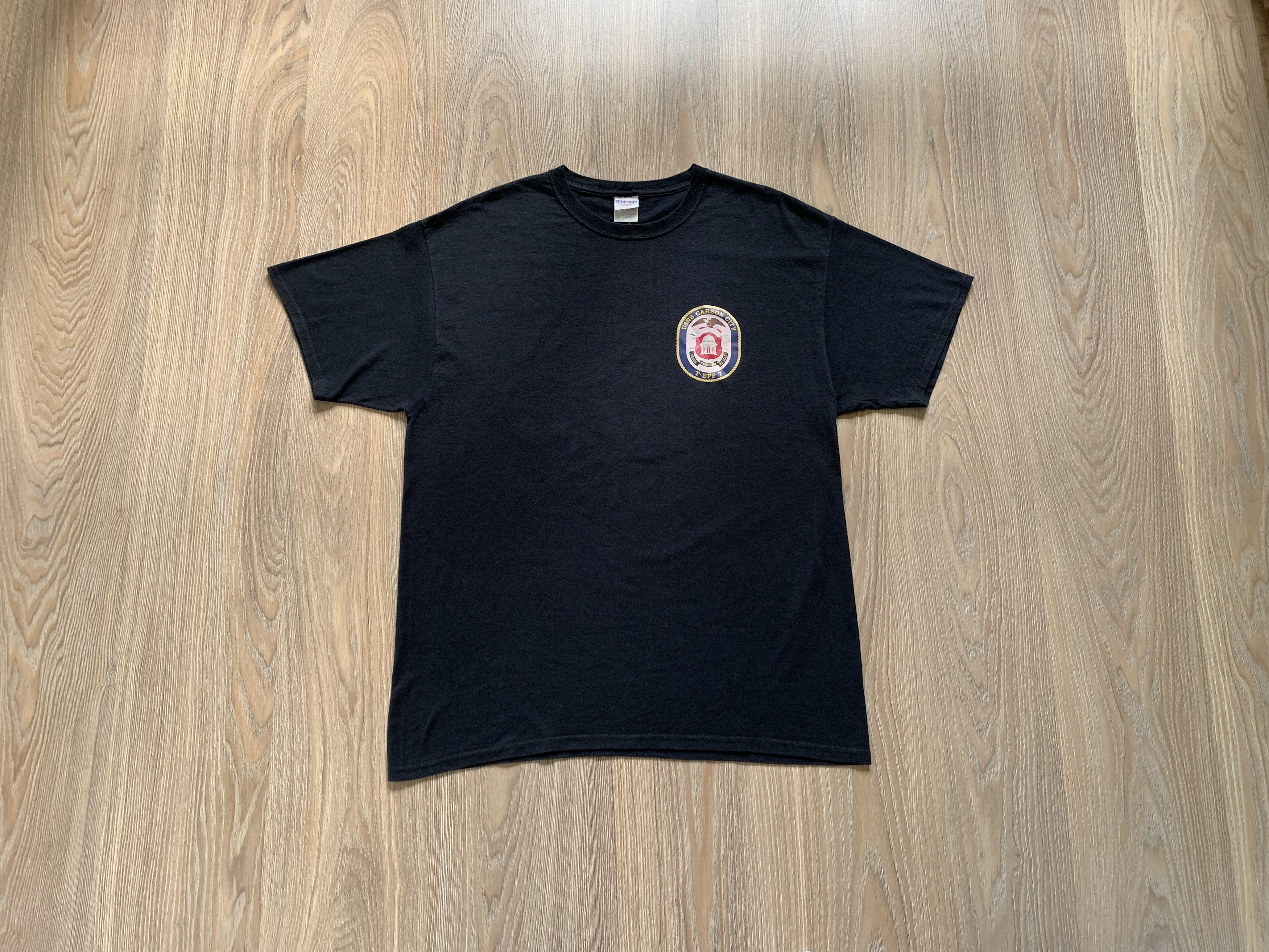 Jerzees × Vintage Vintage 90s Jerzees USNS Carson City T EPF 7 T-Shirt Size US XL / EU 56 / 4 - 1 Thumbnail