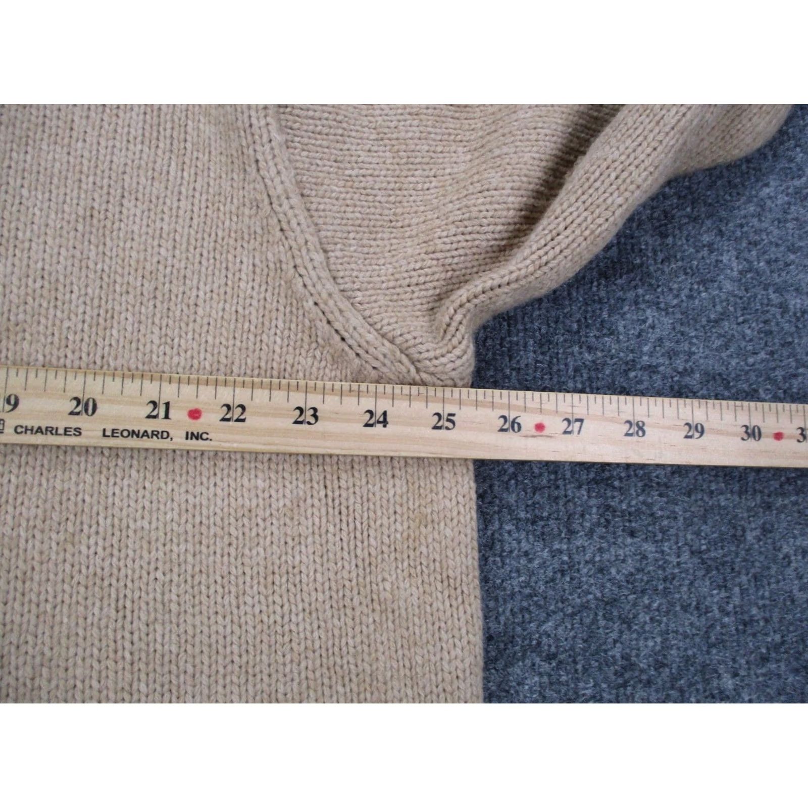 Marine Layer Marine Layer Sweater Womens XL Beige Hooded Pullover Relaxed Knit Wool Alpaca Nylon Polyester Warm Pockets 90s Style Mens Womens Size XL / US 12-14 / IT 48-50 - 5 Thumbnail