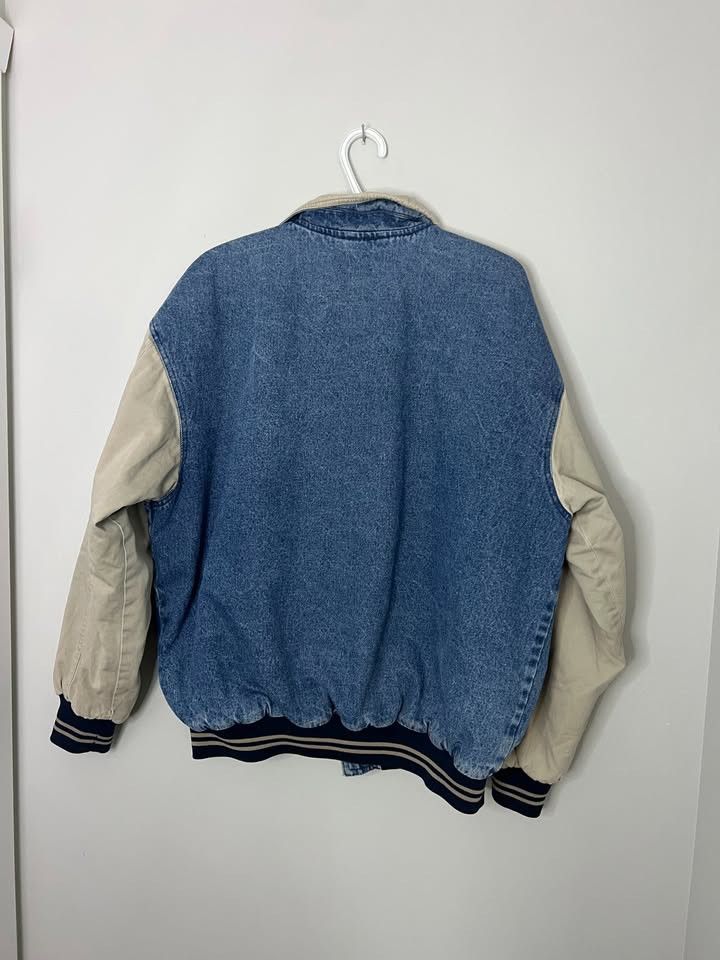 Other Vintage Denim & Khaki Baseball Jacket Size US L / EU 52-54 / 3 - 2 Thumbnail