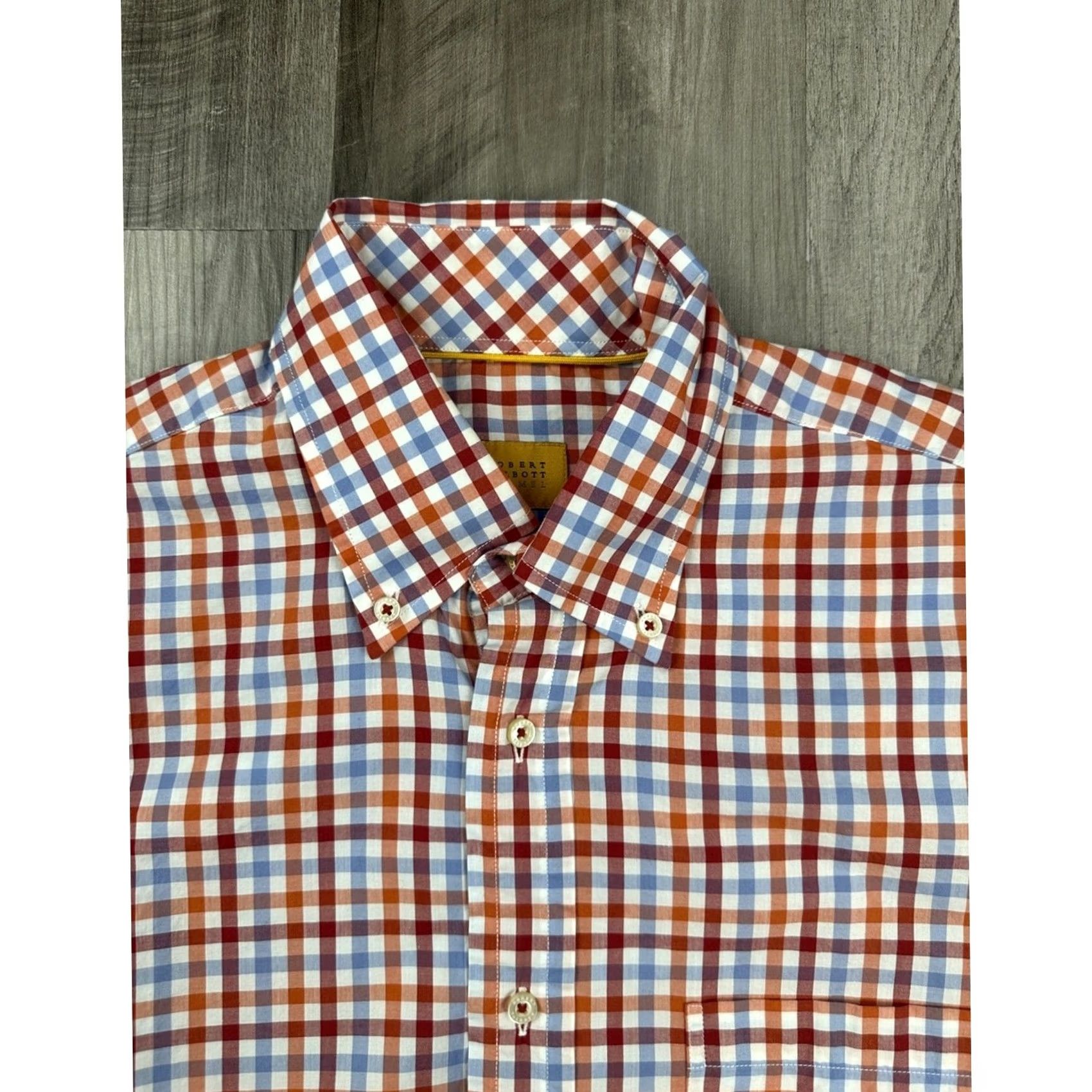 Robert Talbott Robert Talbott Caramel Checkered Long Sleeve Button Down - Medium Shirts Mens Red Size US M / EU 48-50 / 2 - 5 Thumbnail