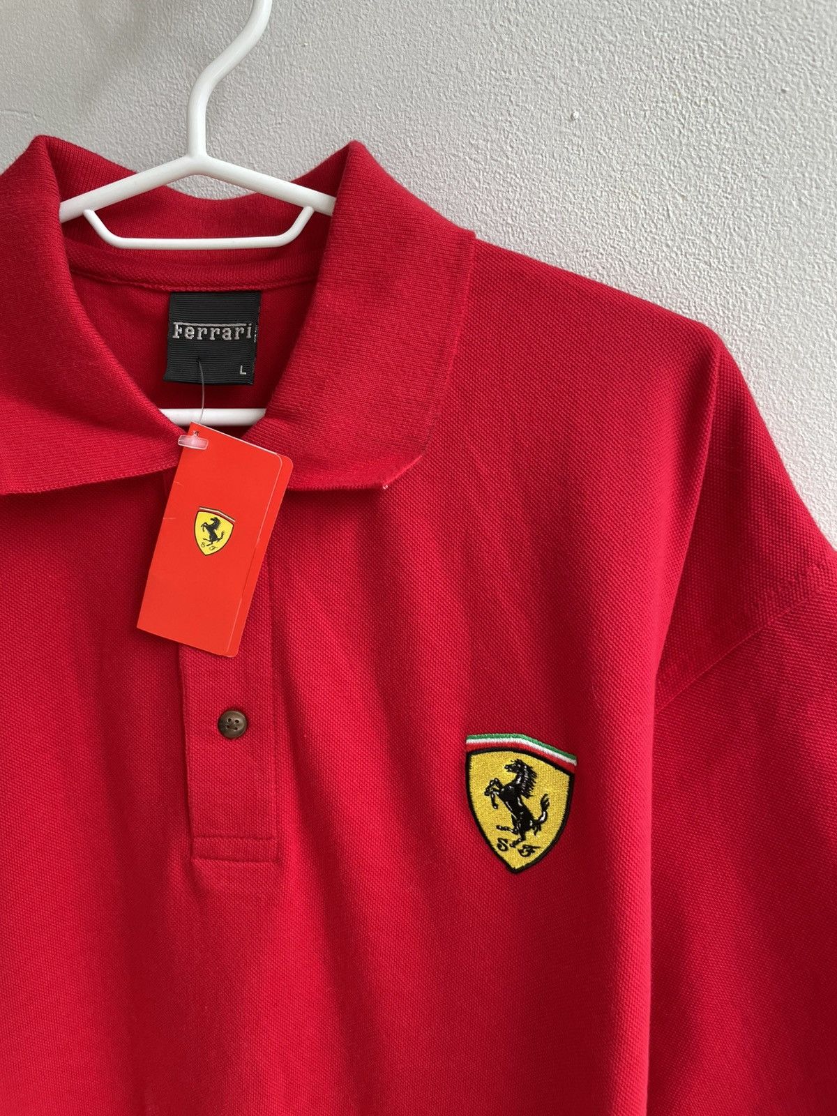 Ferrari NEW 2002 Vintage Ferrari Red Polo Shirt SF Logo F1 Formula 1 Size US L / EU 52-54 / 3 - 3 Thumbnail