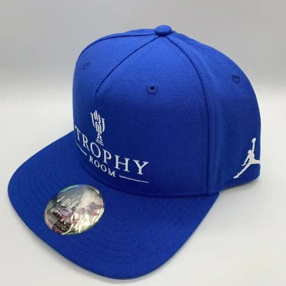 Jordan Brand Jordan Trophy Room Script Royal Blue Jumpman Hat Snapback Size ONE SIZE - 2 Thumbnail