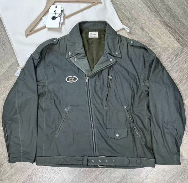 image of Visvim Spot 21Aw Strabler Light Jkt First Thin Biker Jacket in Green, Men's (Size 2XL)