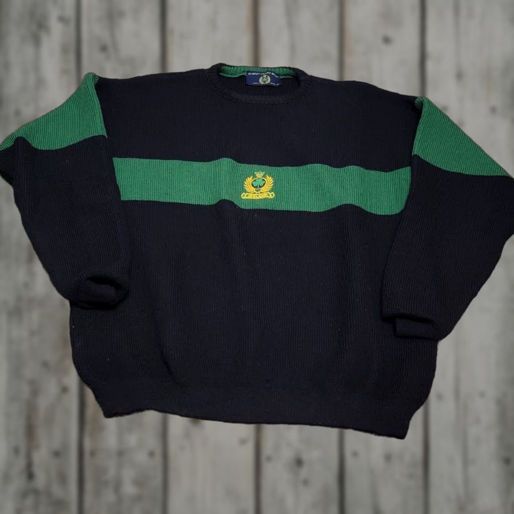 Vintage VINTAGE Blarney Castle Knit Sweater Wool Green XL Unisex Adults Pullover Round Neck Long Sleeve Ireland Logo All Seasons Size US XL / EU 56 / 4 - 1 Thumbnail