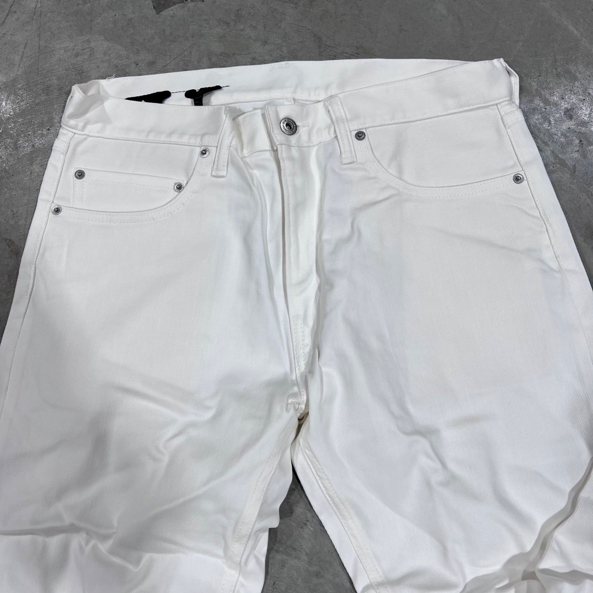 Vlone NEW VLONE WHITE STACKED JEANS SZ LARGE Size US 33 - 7 Thumbnail
