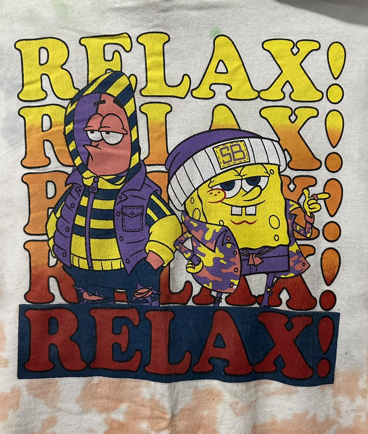 Nickelodeon SpongeBob Squarepants Relax! Tie-Dye Hoodie Size US L / EU 52-54 / 3 - 2 Thumbnail
