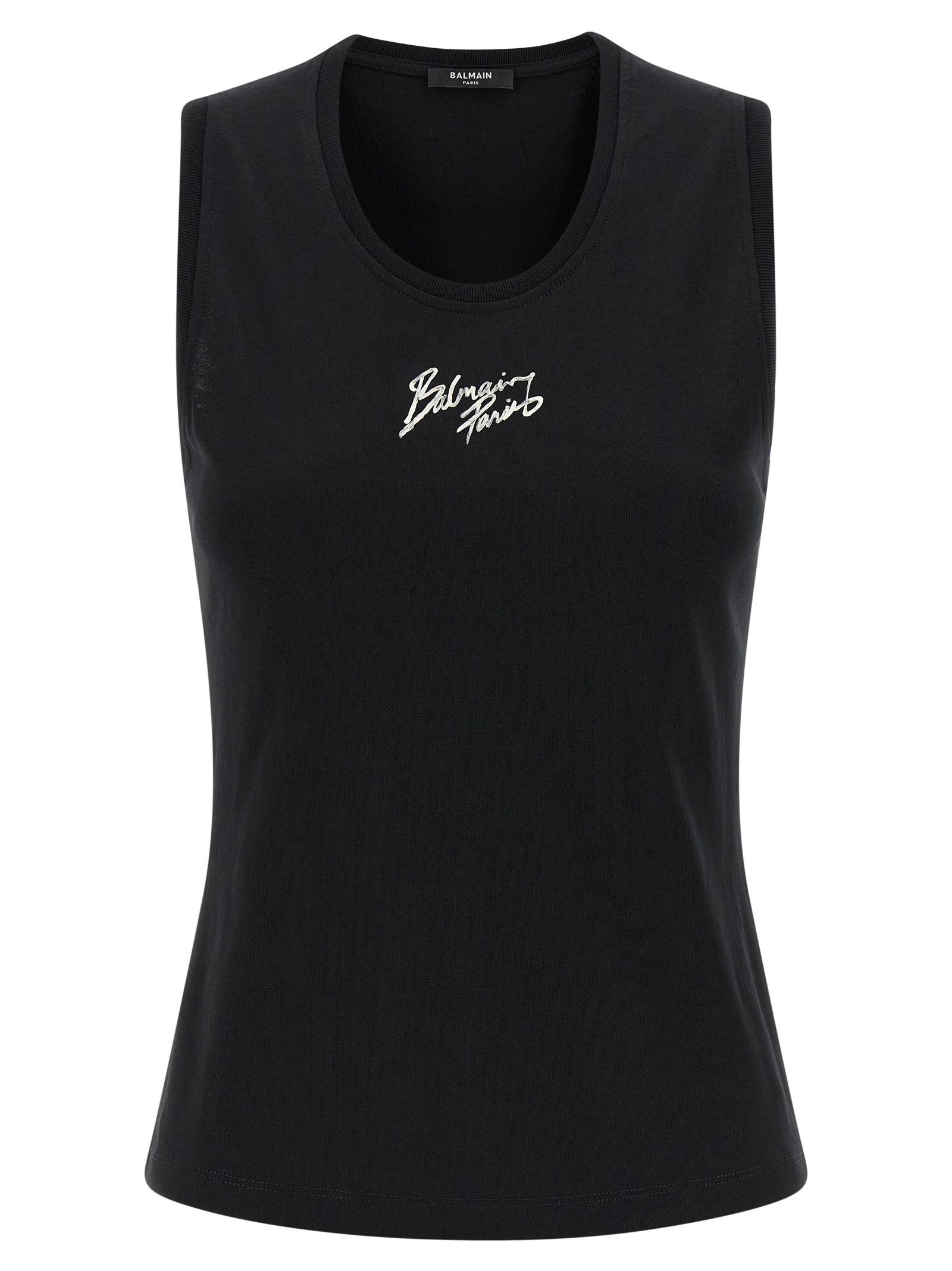 'Balmain Paris' Print Top