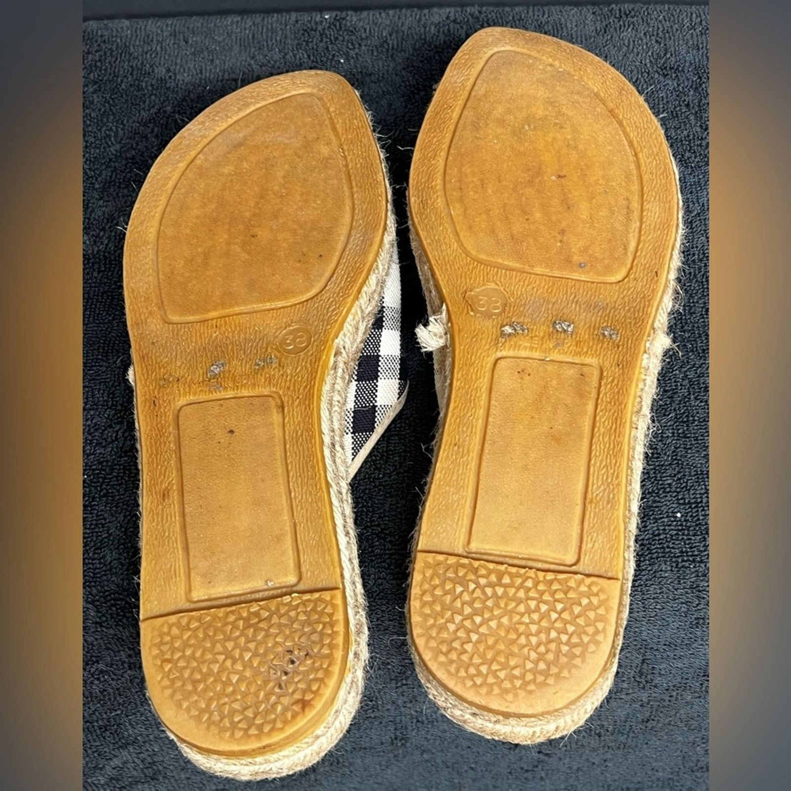 Burberry Burberry Nova Check Jute Espadrille Slides Eur 38 US 7.5-8 Size US 8 / IT 38 - 8 Thumbnail