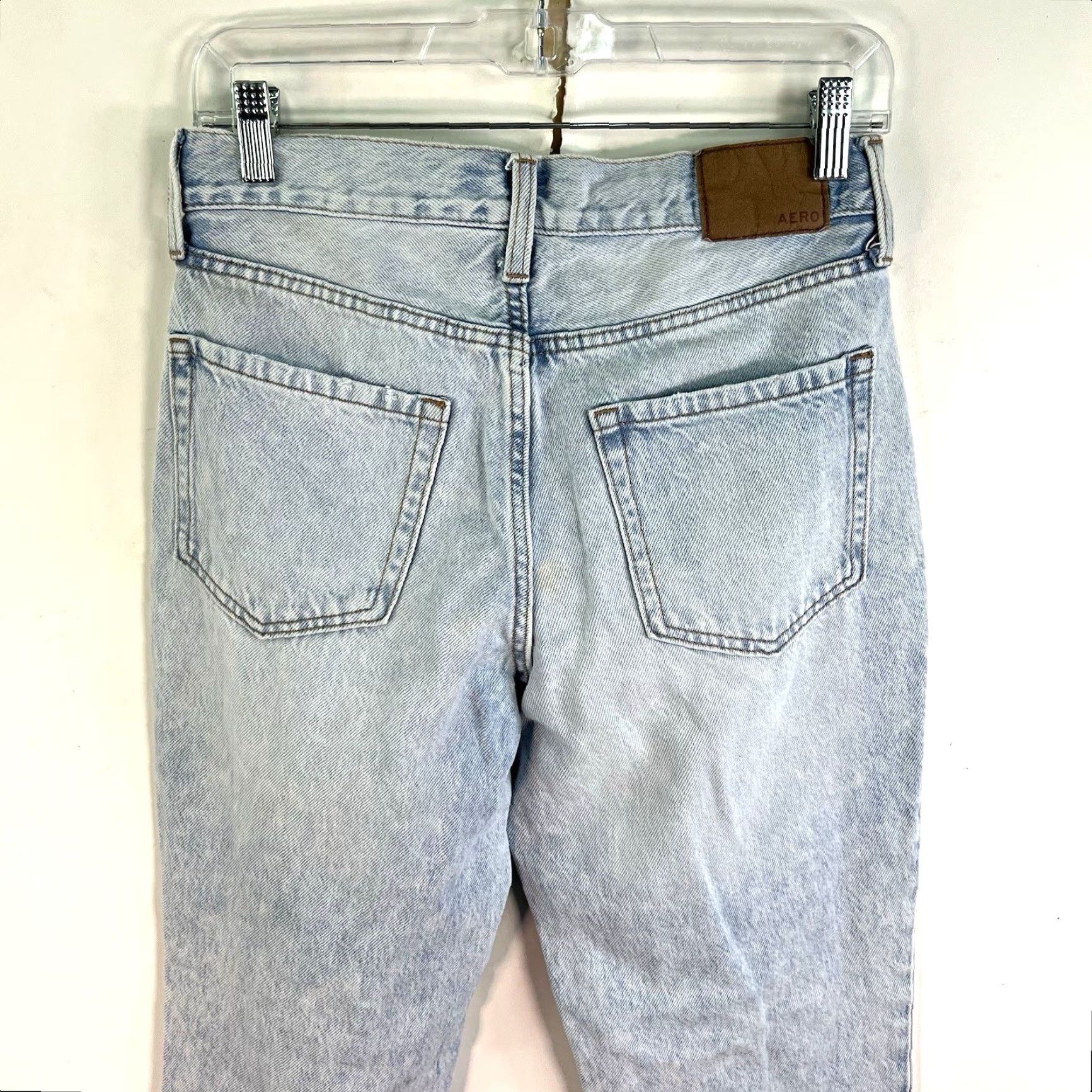 Vintage Aéropostale Mom Distressed Straight Denim Jeans 30 28 Regular 2 Blue Denim Size 26" / US 2 / IT 38 - 7 Thumbnail