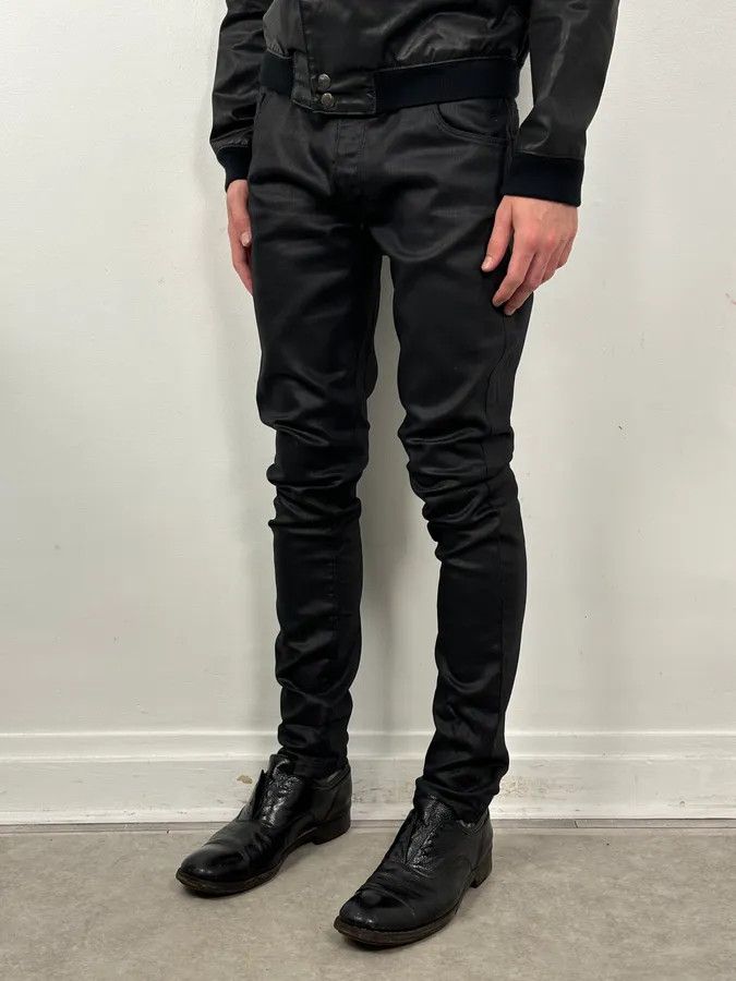 Prada AW2009 Prada Black Slim Waxed Effect Denim Jeans Size US 32 / EU 48 - 3 Thumbnail