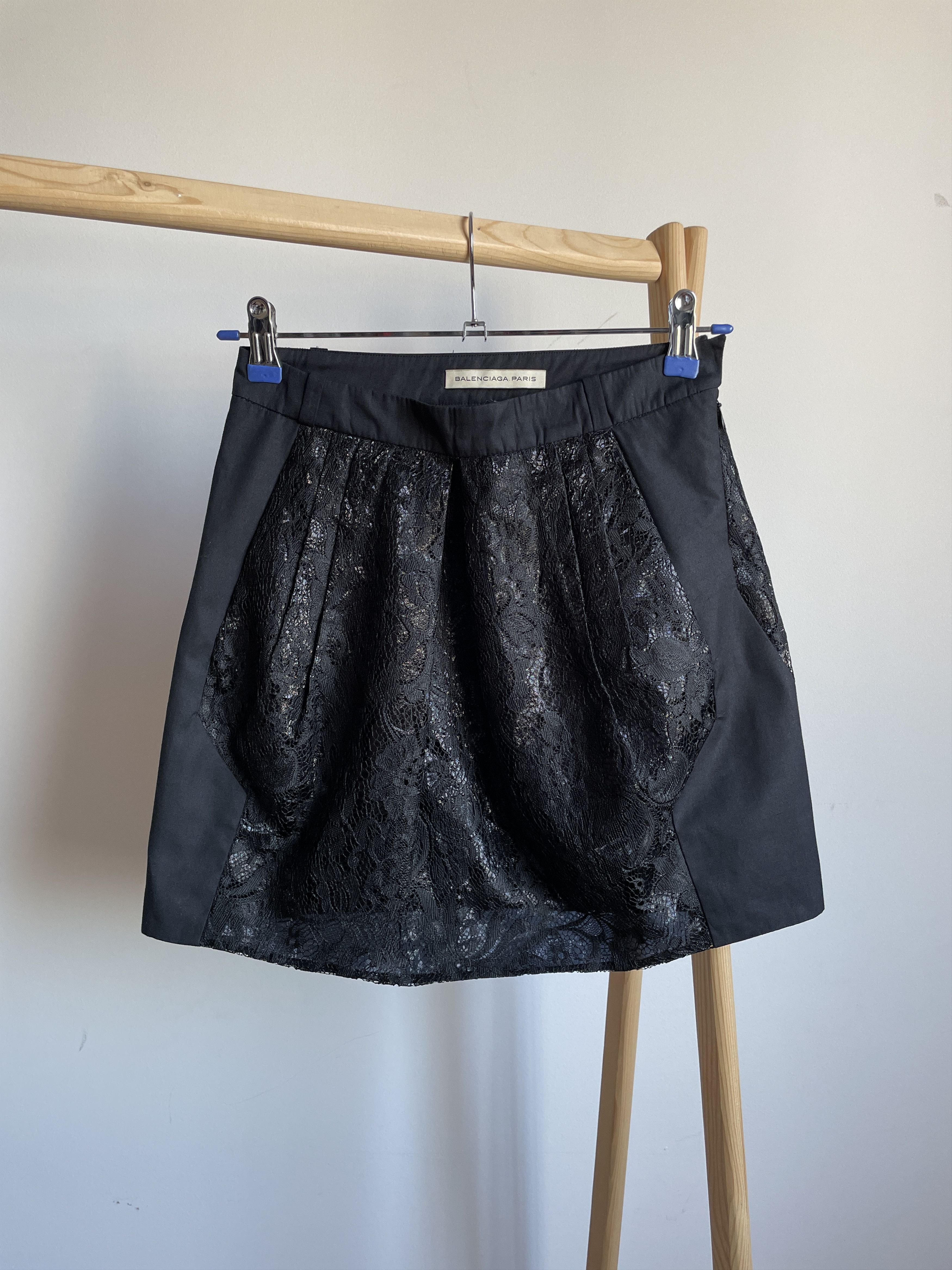 Balenciaga Balenciaga Nicolas Ghesquiere 2010 Lace Jacquard Mini Skirt Size 24" / US 00 / IT 34 - 1 Thumbnail