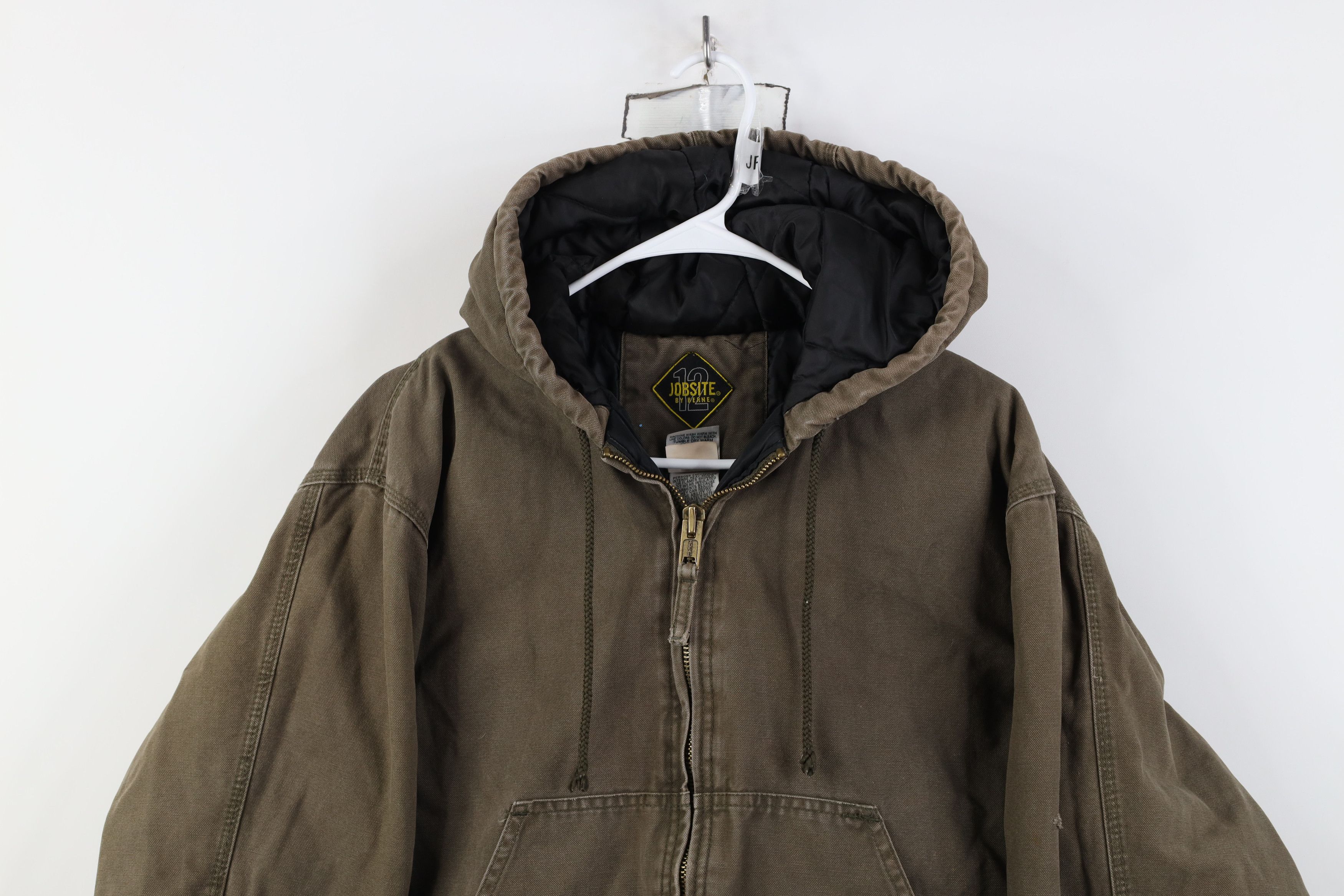 Vintage Vintage Y2K Streetwear Quilted Canvas Hooded Jacket Green Size US M / EU 48-50 / 2 - 2 Thumbnail