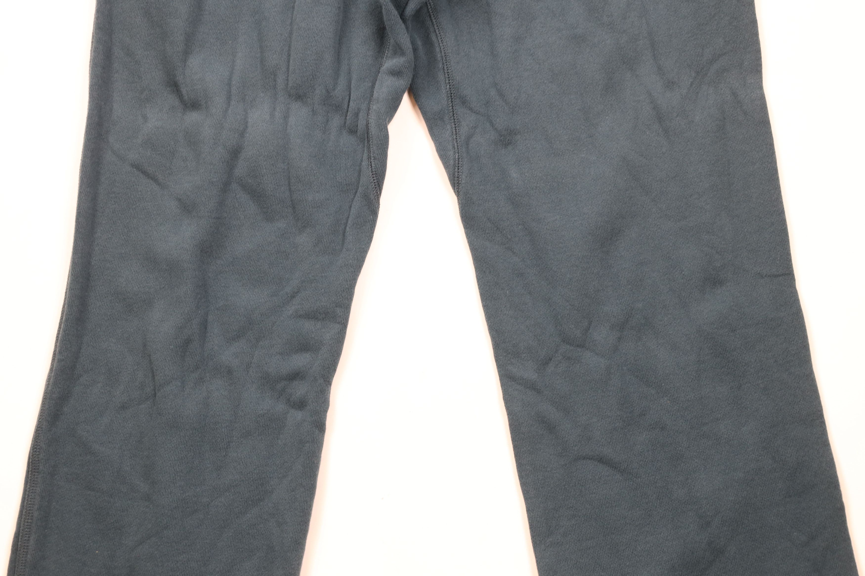Nike × Vintage Vintage Nike Swoosh Cotton Ribbed Knit Wide Sweatpants Teal Size US 34 / EU 50 - 13 Thumbnail