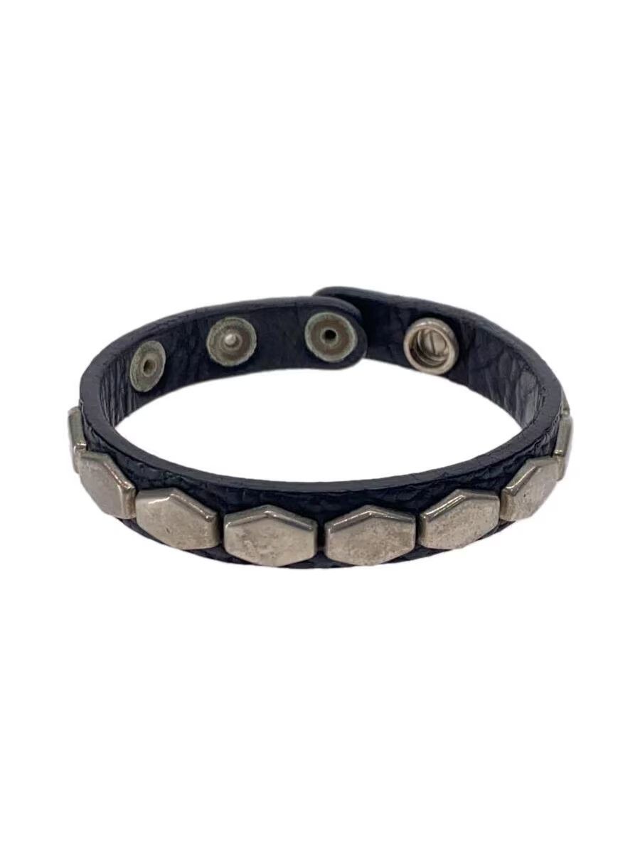 image of Undercover Studded Leather Bracelet in Black, Men's