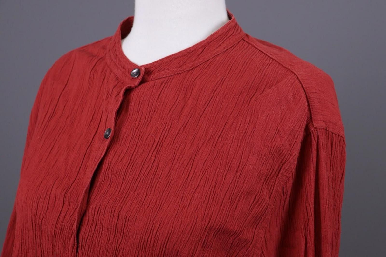 Designer Gudrun Sjoden Red Button Down Top Shirt Size XL Size XL / US 12-14 / IT 48-50 - 9 Thumbnail