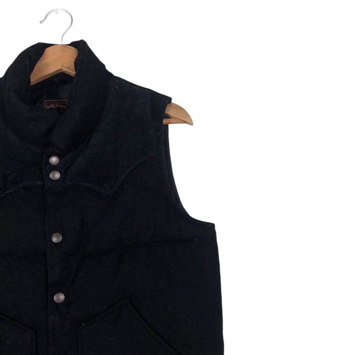 Edwin 🔥Rich Black Biker Vest Edwin Fieldman Racer Cowboy Size US S / EU 44-46 / 1 - 6 Thumbnail
