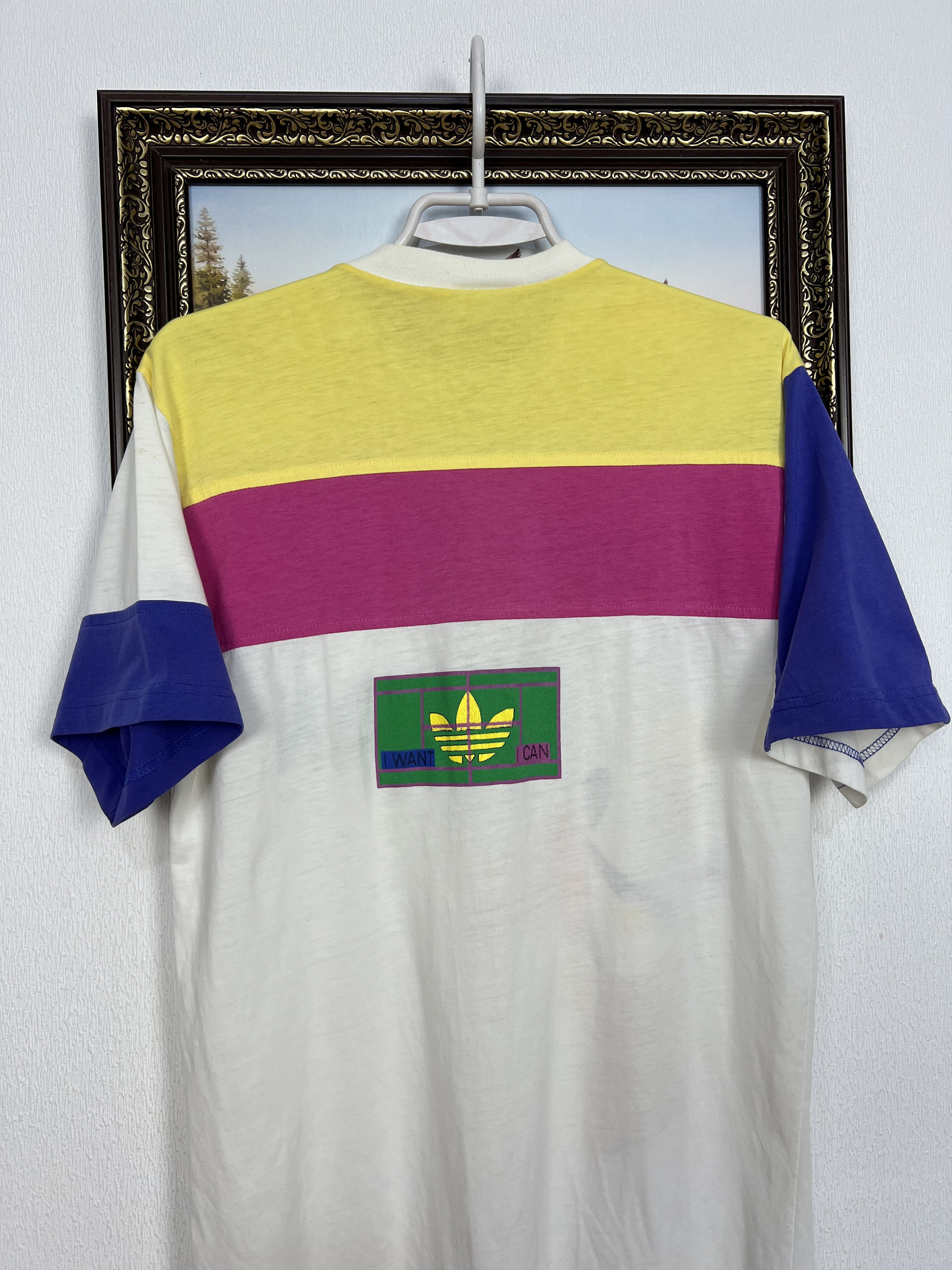 Adidas Vintage Edberg Lendl Agassi I want I Can Tennis Shirt Trikot Size US M / EU 48-50 / 2 - 9 Thumbnail
