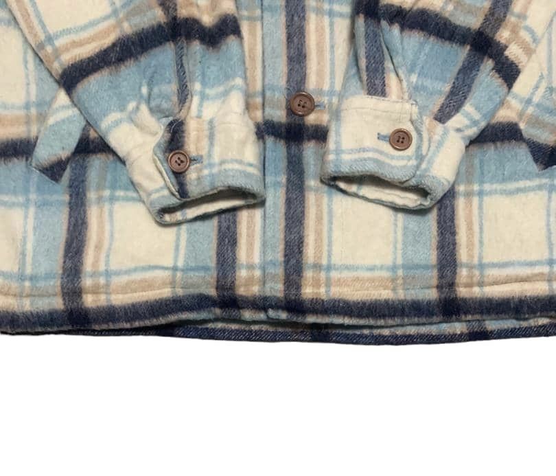 Japanese Brand Vintage Japanese Hallo Plaid Wool Flannel Shirt Jacket Size US L / EU 52-54 / 3 - 3 Thumbnail