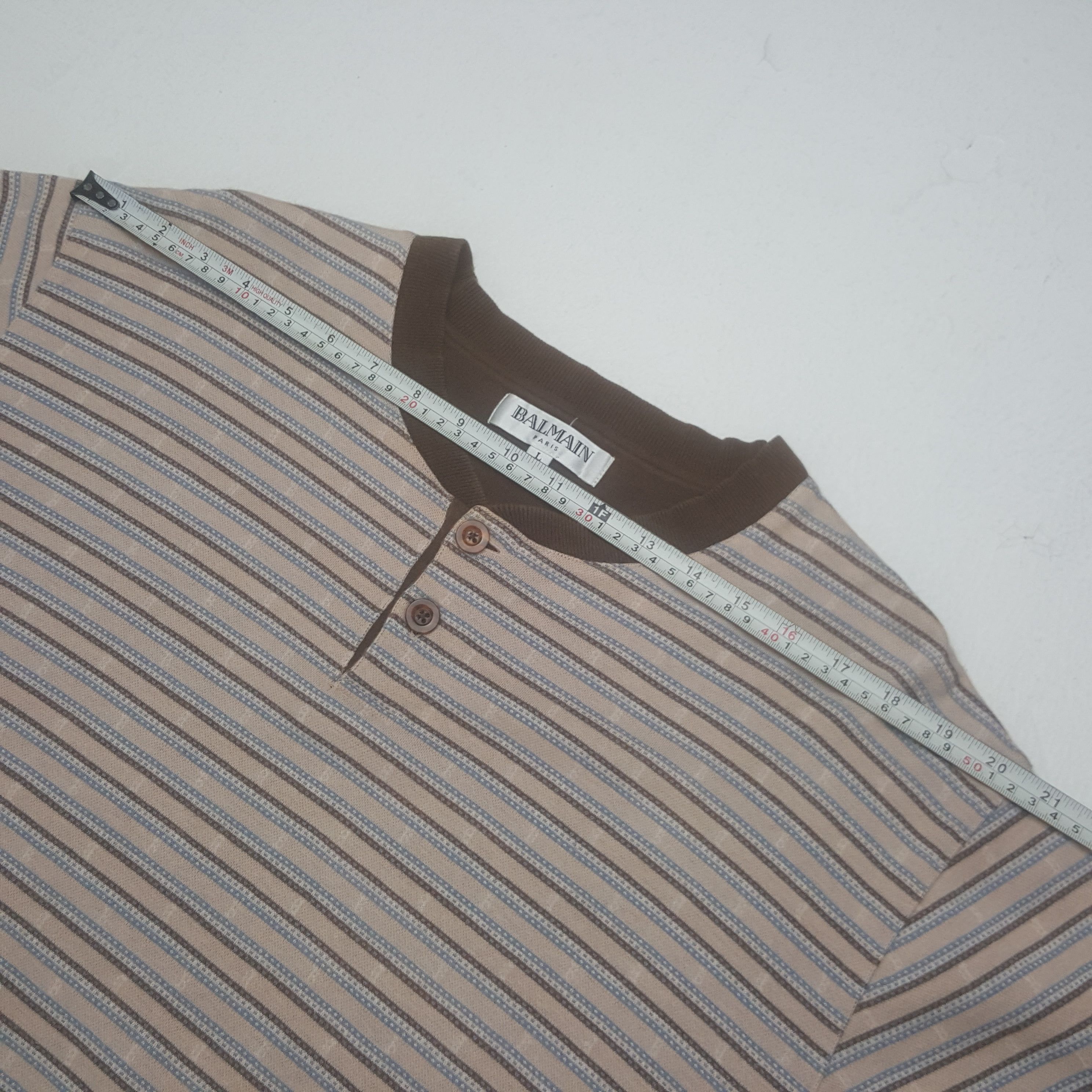 Balmain × Vintage Vintage Balmain Striped Sweatshirt Size US M / EU 48-50 / 2 - 4 Thumbnail