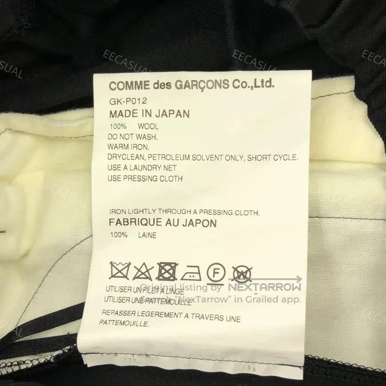 Comme des Garcons Comme Des Garcons size XS Black 100% wool pleated wide leg Size 23" - 7 Thumbnail