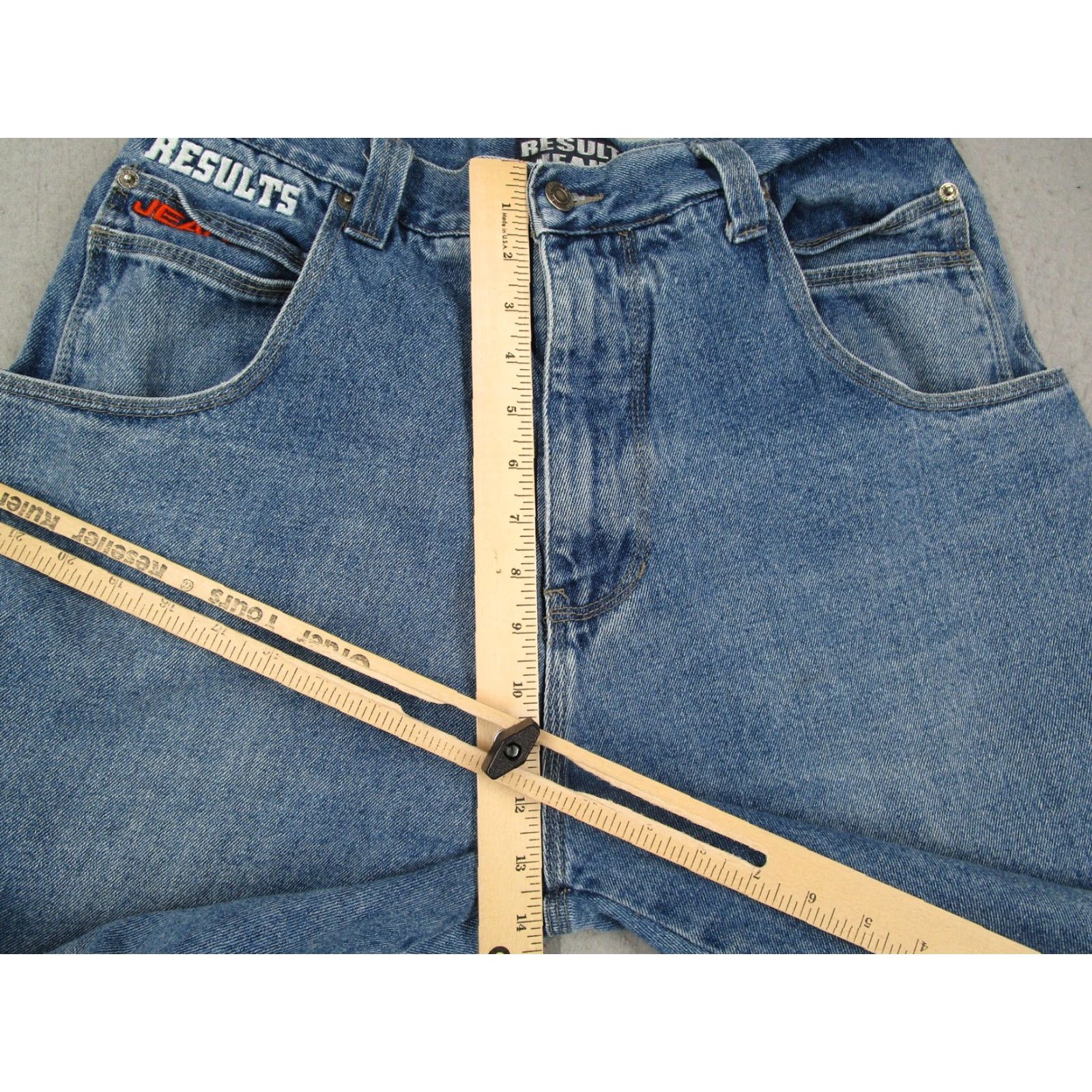 Vintage VINTAGE Results Jeans Mens 36x30 Blue High Rise Carpenter Cargo Straight Leg Denim 90s Hip Hop Retro Mens Size US 36 / EU 52 - 6 Thumbnail