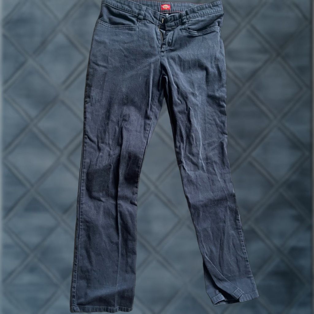 Dickies Dickies Women Pants Skinny Size 7 Regular Navy Blue Cotton Spandex Khakis Slimming Front Zip - Juniors Dept. 28in Inseam Mens Womens Girls Boys Size 28" / US 6 / IT 42 - 1 Thumbnail