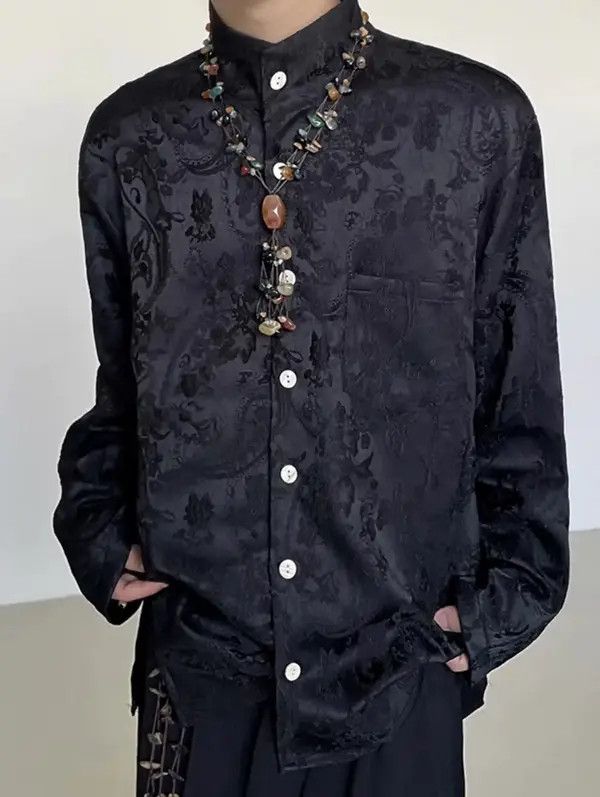 Japanese Brand Mikami x Asada Retro paisley jacquard button up shirt Size US M / EU 48-50 / 2 - 6 Thumbnail