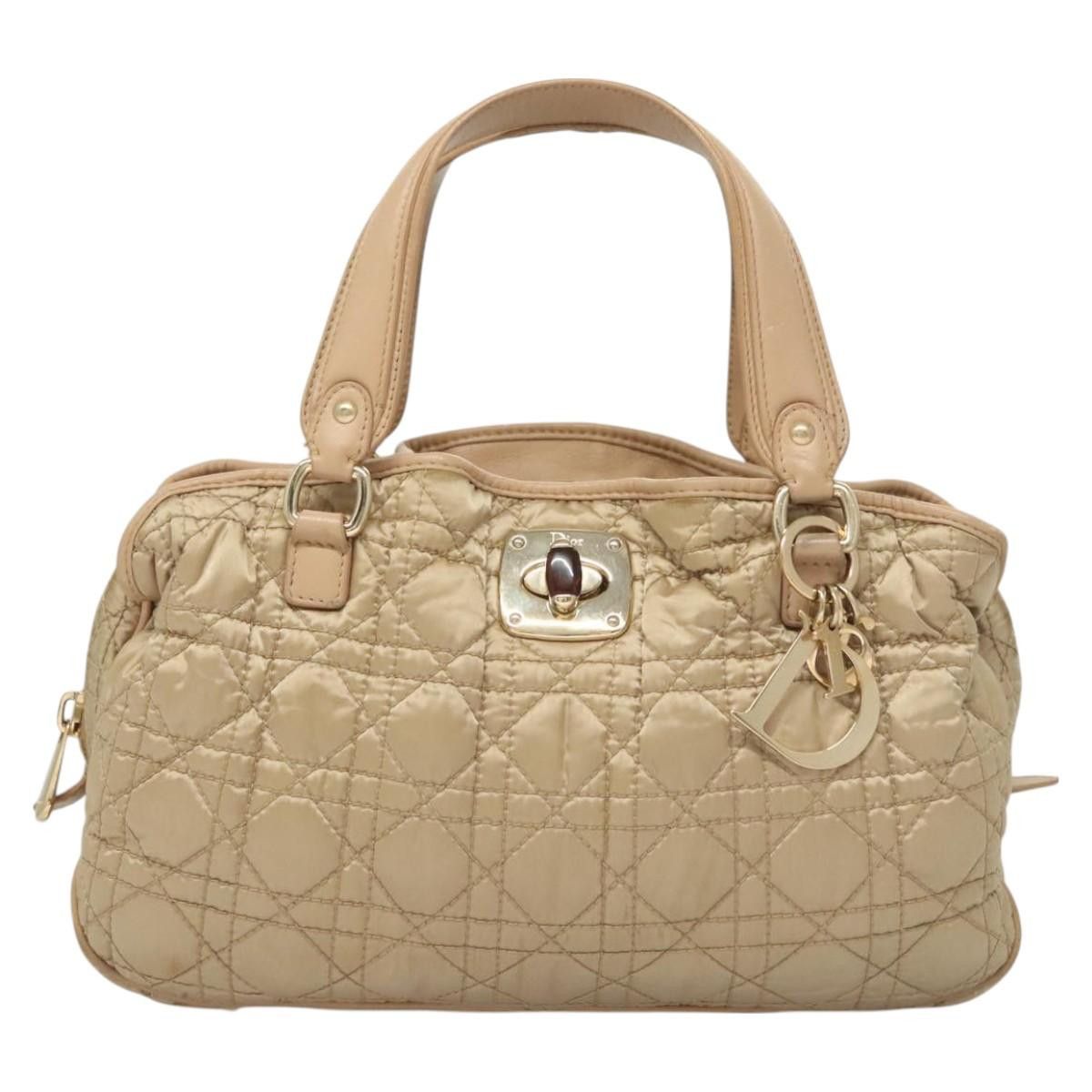 Dior DIOR Canage Hand Bag Nylon Beige Gold Size ONE SIZE - 2 Thumbnail