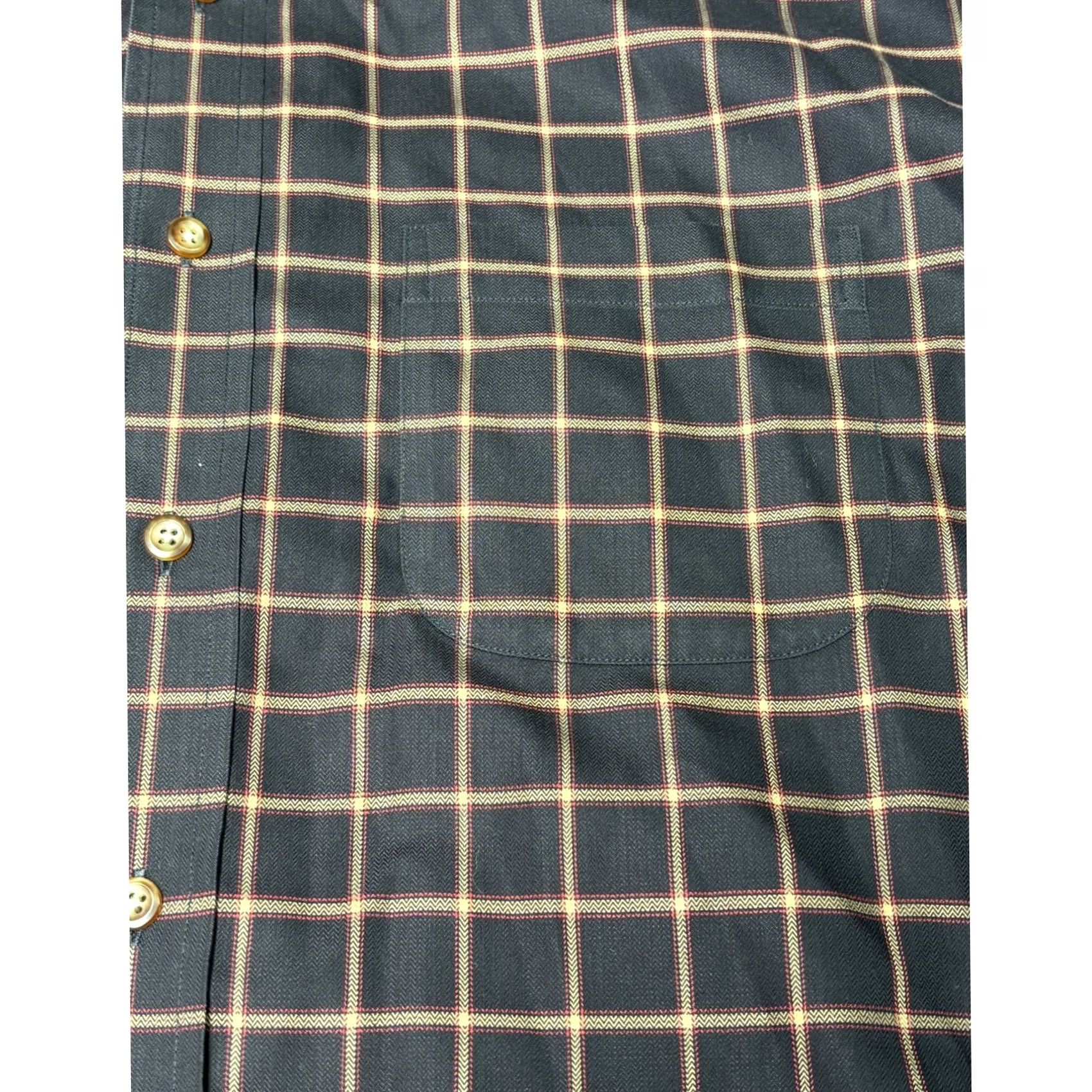 Brooks Brothers Brooks Brothers 346 Mens Large Non Iron Cotton Windowpane Button Down Shirt Navy Size US L / EU 52-54 / 3 - 2 Thumbnail