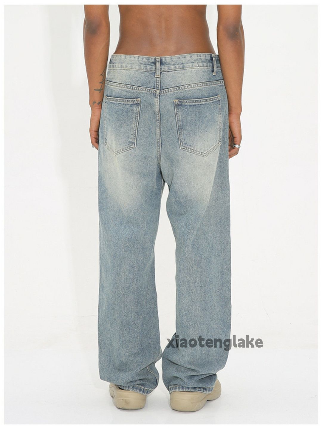 Jean × Vintage y2k washed faded cleanfit yuppie loose baggy jeans Size US 30 / EU 46 - 6 Thumbnail