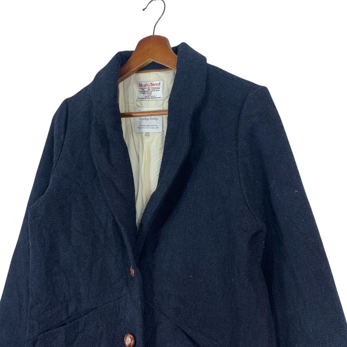 Harris Tweed Vintage Harris Tweed Sevendays Sunday Long Coat Jacket Size US L / EU 52-54 / 3 - 4 Thumbnail