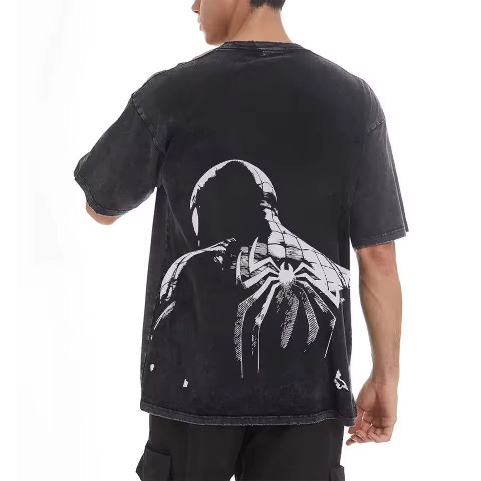Vintage Washed Retro Spider-man Graphic Printed Cotton Tshirt Size US XXL / EU 58 / 5 - 2 Thumbnail