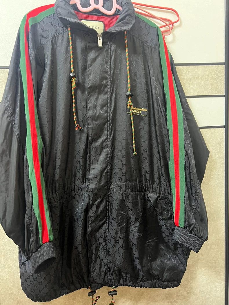 Gucci Gucci Logo jacquad loose long-sleeved jacket nylon jacket Size US S / EU 44-46 / 1 - 1 Thumbnail