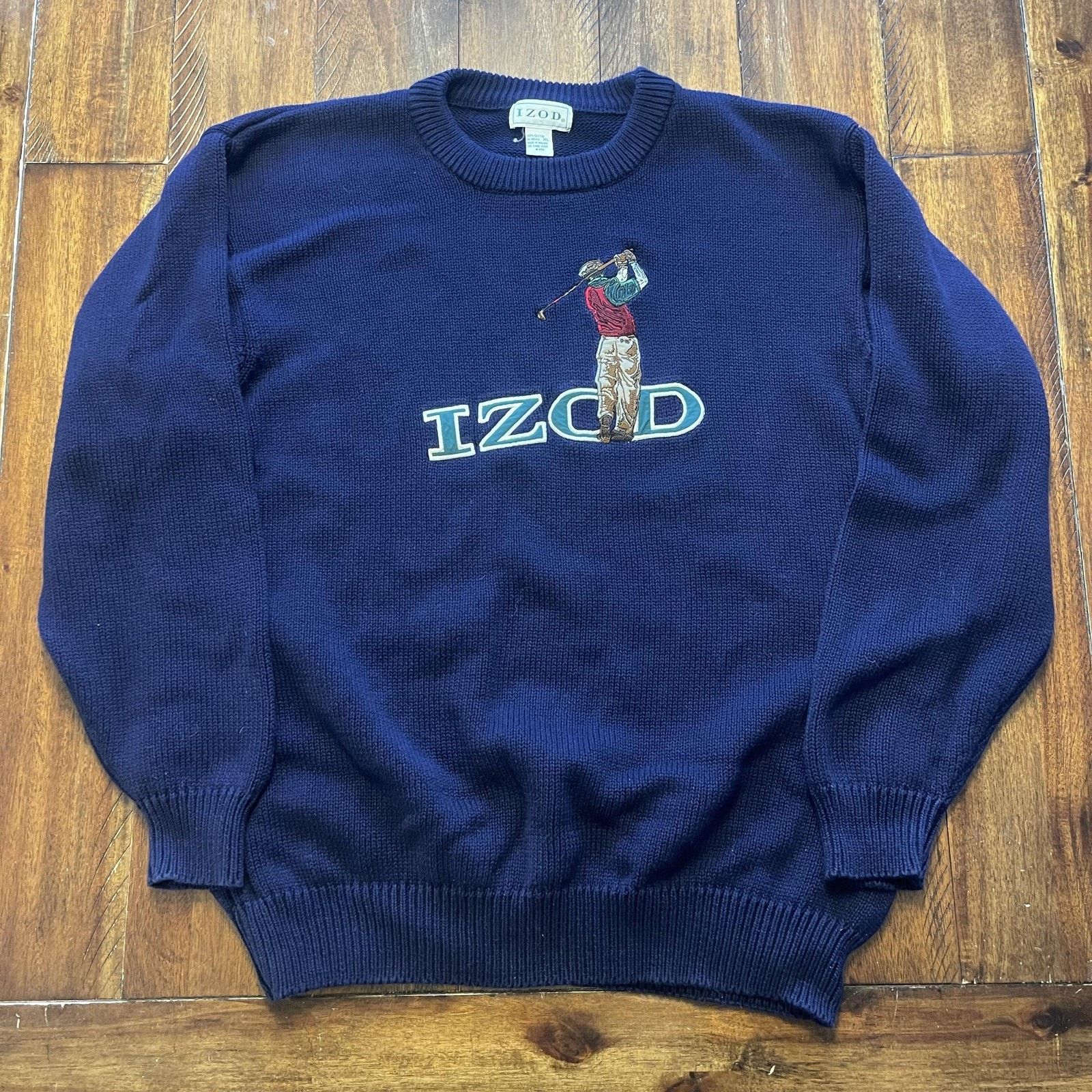 Izod Izod Sweater XL Golf Embroidered Pullover 100% Vintage 90s Size US XL / EU 56 / 4 - 2 Thumbnail